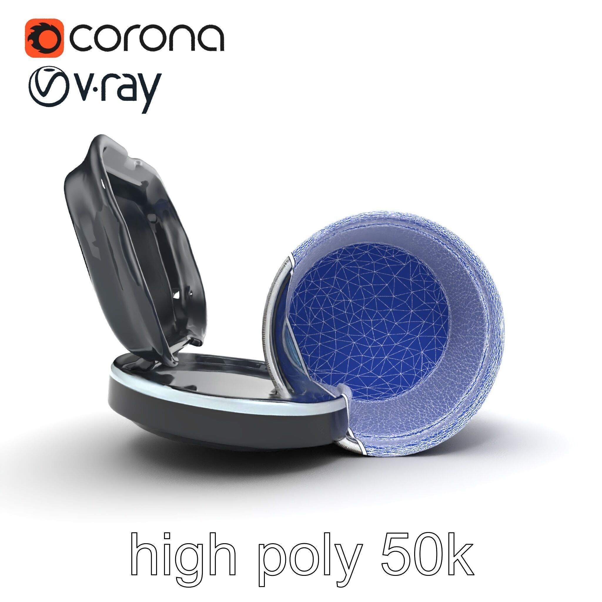 Interchangeable Lens Filter Compact Case Model Pack Low-poly 3D model_21