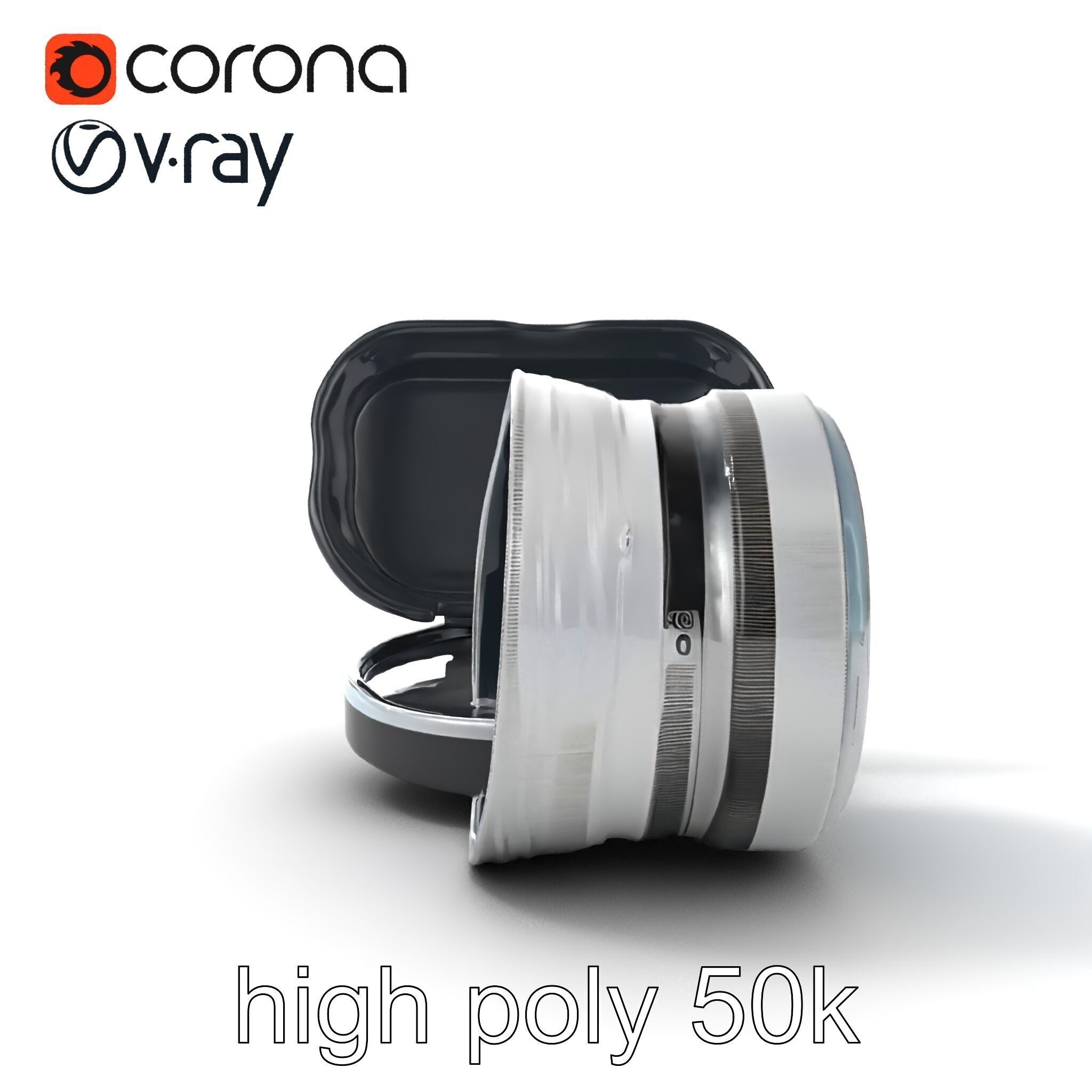 Interchangeable Lens Filter Compact Case Model Pack Low-poly 3D model_16