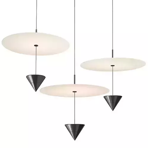 Minimalist Flying Saucer Chandelier