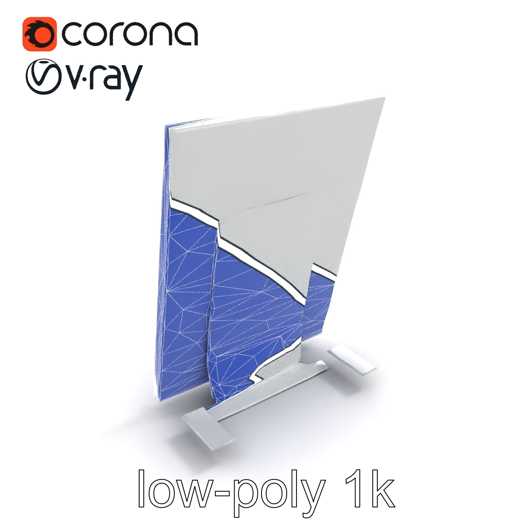 Magnetic Frame Photo Holder Model Pack Low-poly 3D model_10