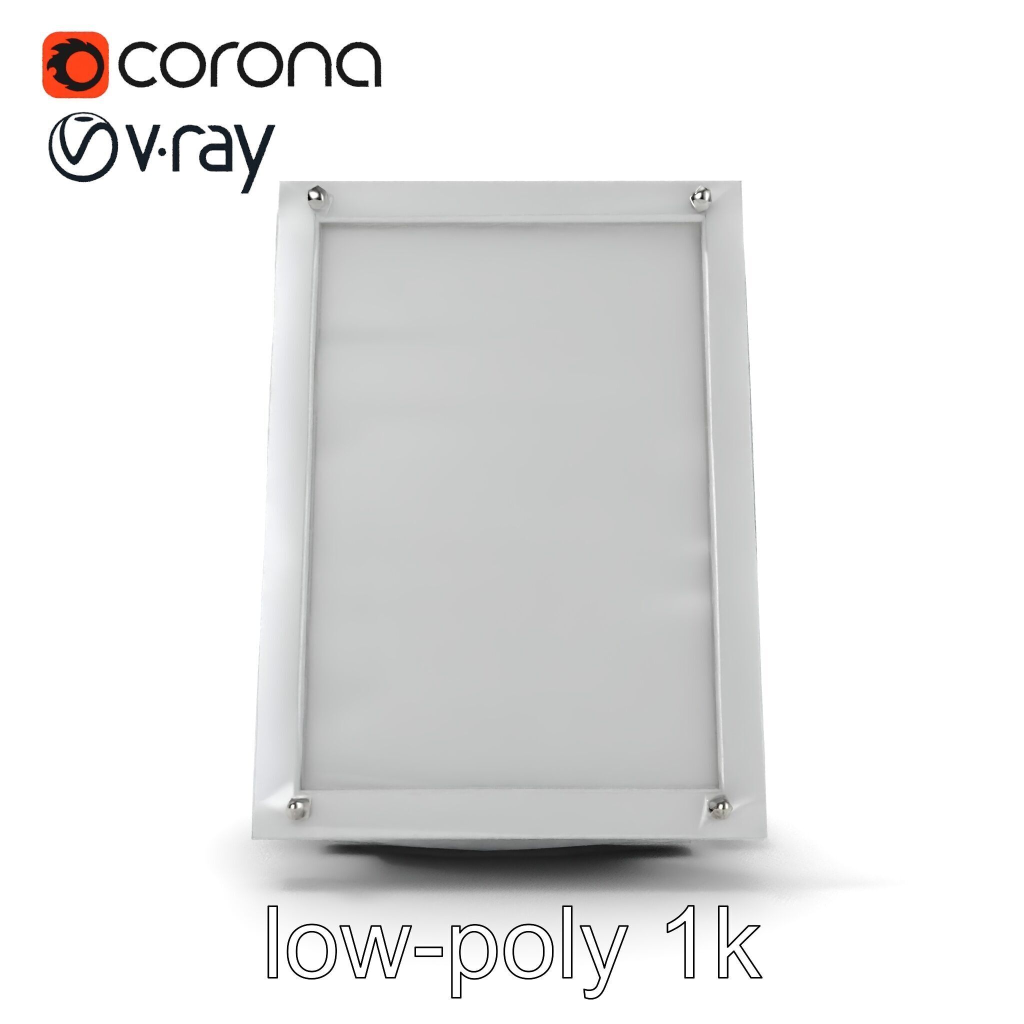 Magnetic Frame Photo Holder Model Pack Low-poly 3D model_18