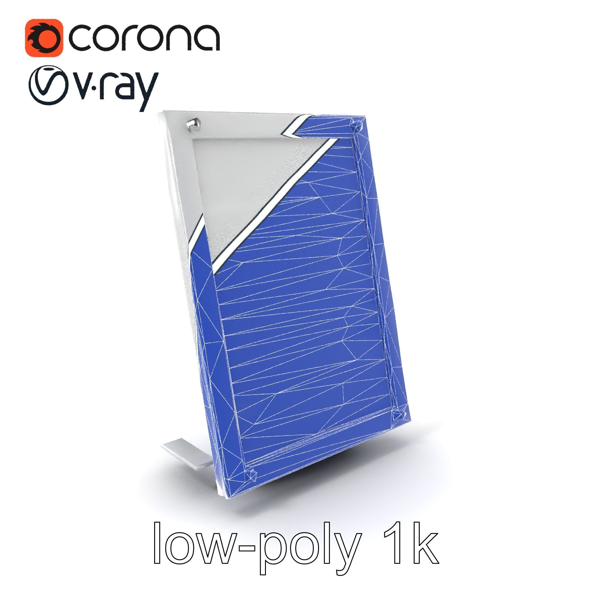 Magnetic Frame Photo Holder Model Pack Low-poly 3D model_6