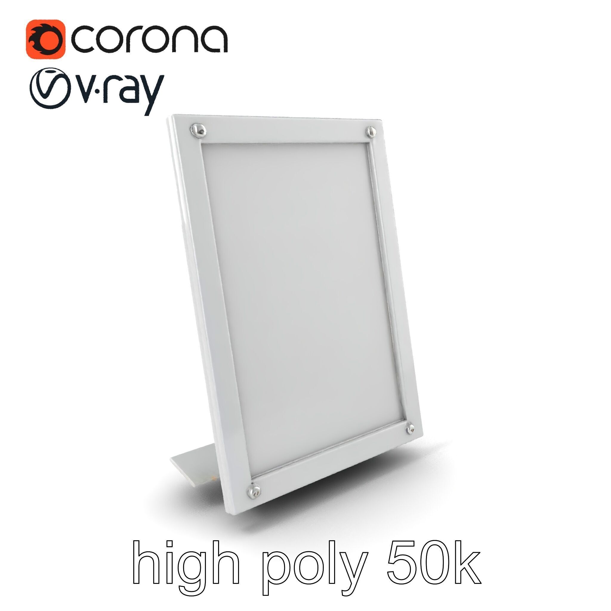 Magnetic Frame Photo Holder Model Pack Low-poly 3D model_2