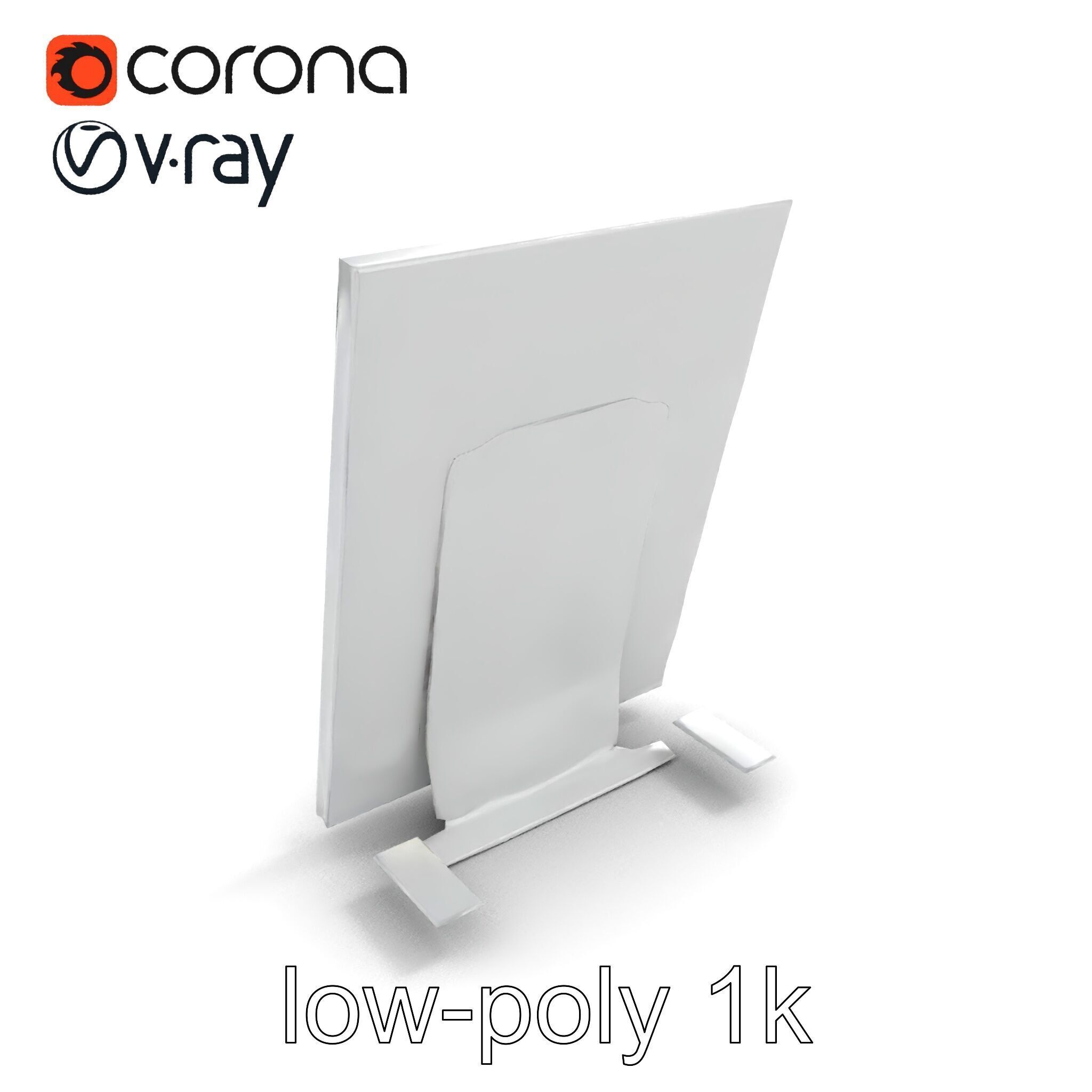 Magnetic Frame Photo Holder Model Pack Low-poly 3D model_8