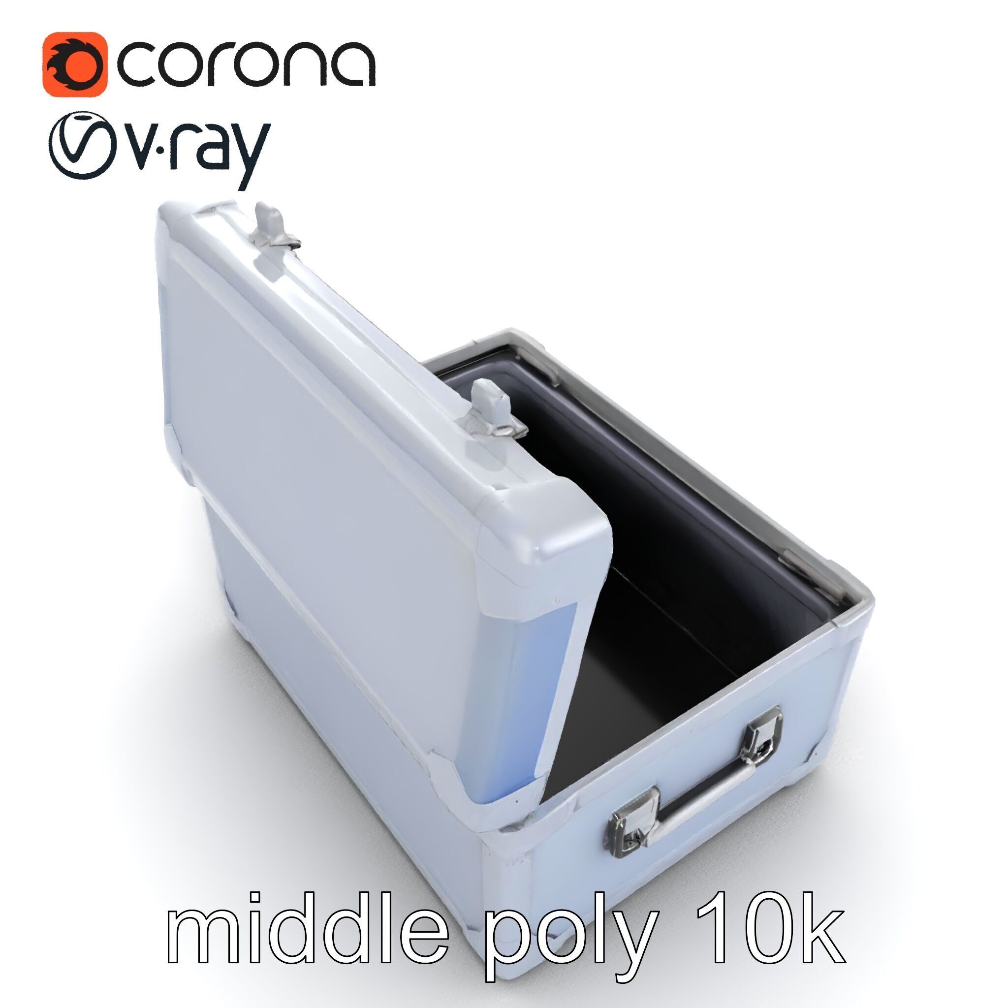 Compact Storage Trunk Model Pack with Customizable Compartments Low-poly 3D model_20