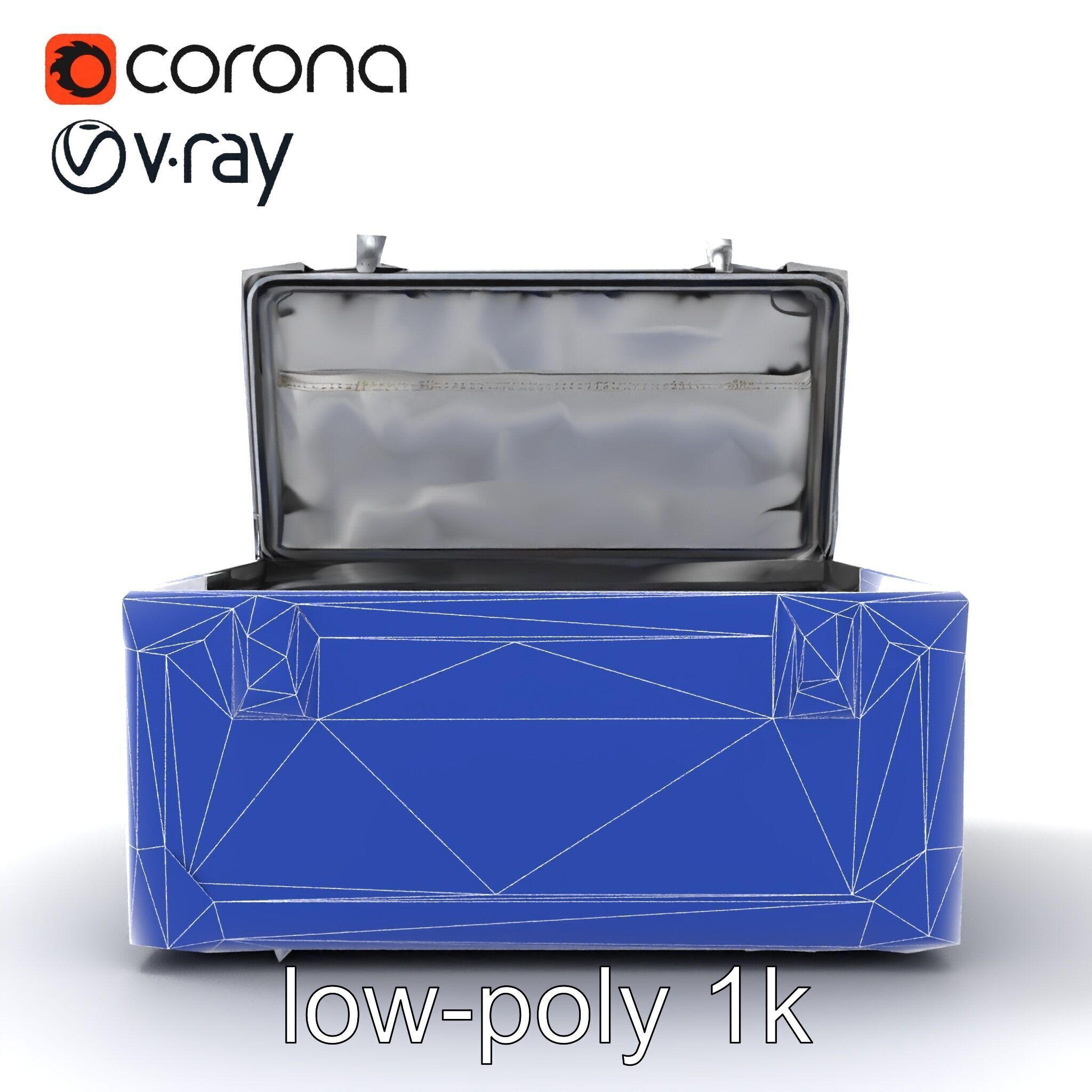 Compact Storage Trunk Model Pack with Customizable Compartments Low-poly 3D model_12