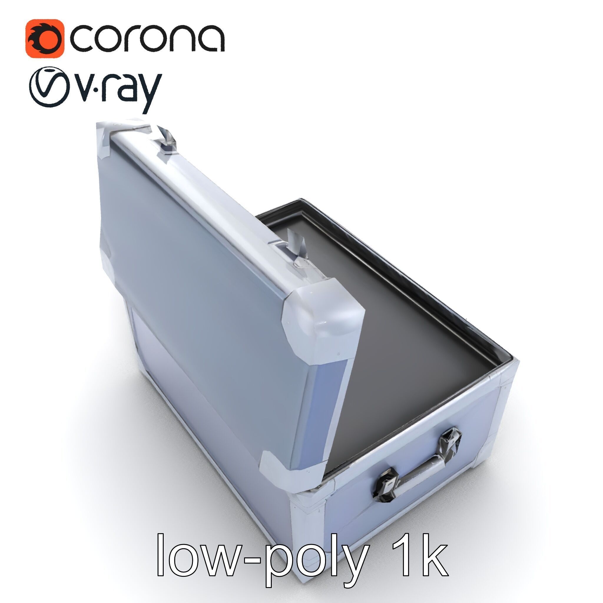 Compact Storage Trunk Model Pack with Customizable Compartments Low-poly 3D model_28