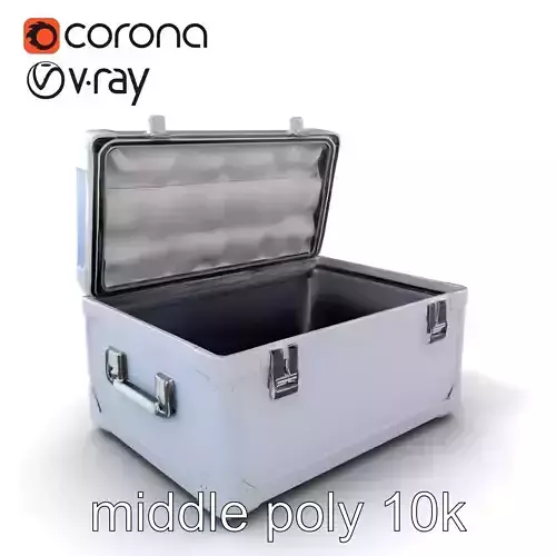 Compact Storage Trunk Model Pack with Customizable Compartments Low-poly 3D model
