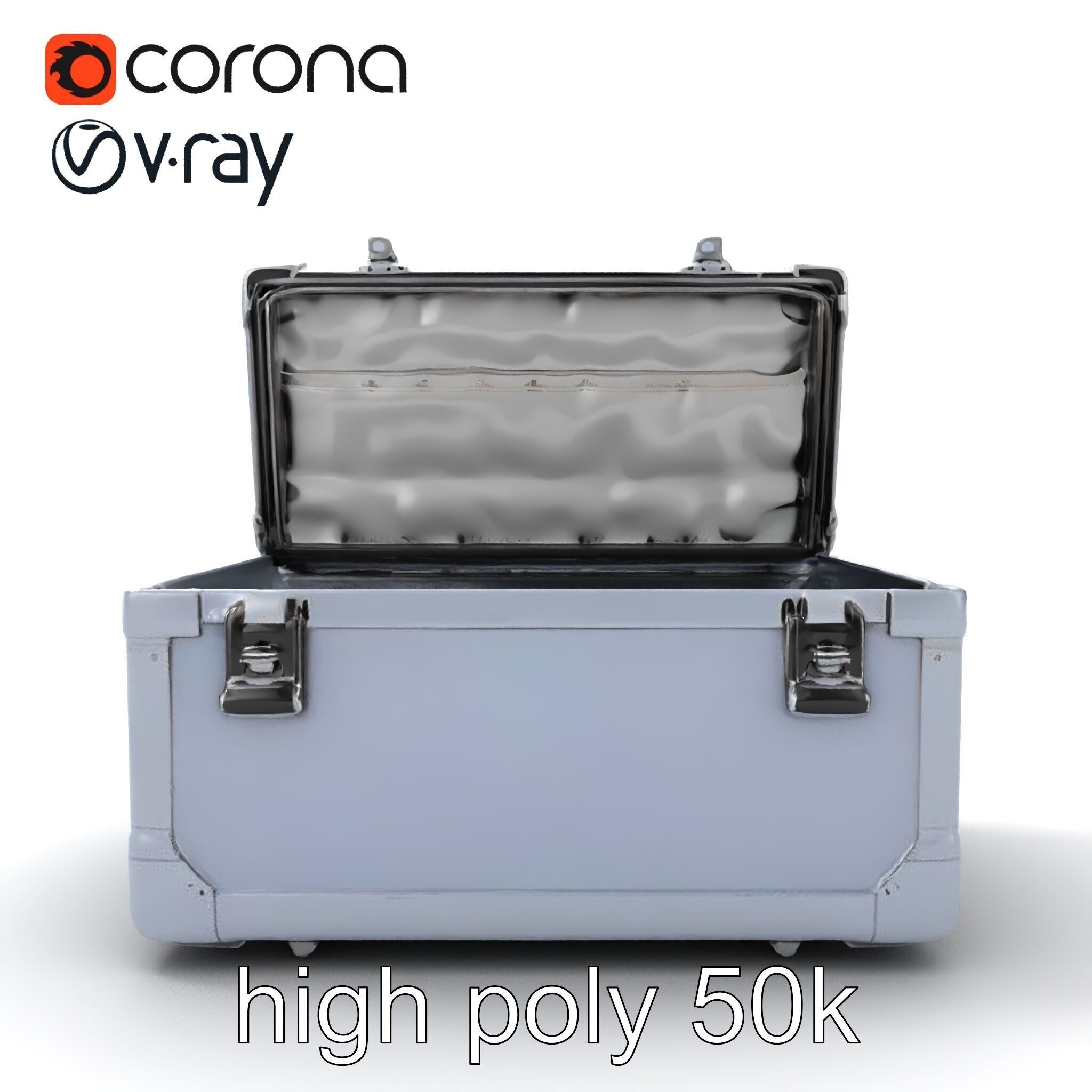 Compact Storage Trunk Model Pack with Customizable Compartments Low-poly 3D model_17