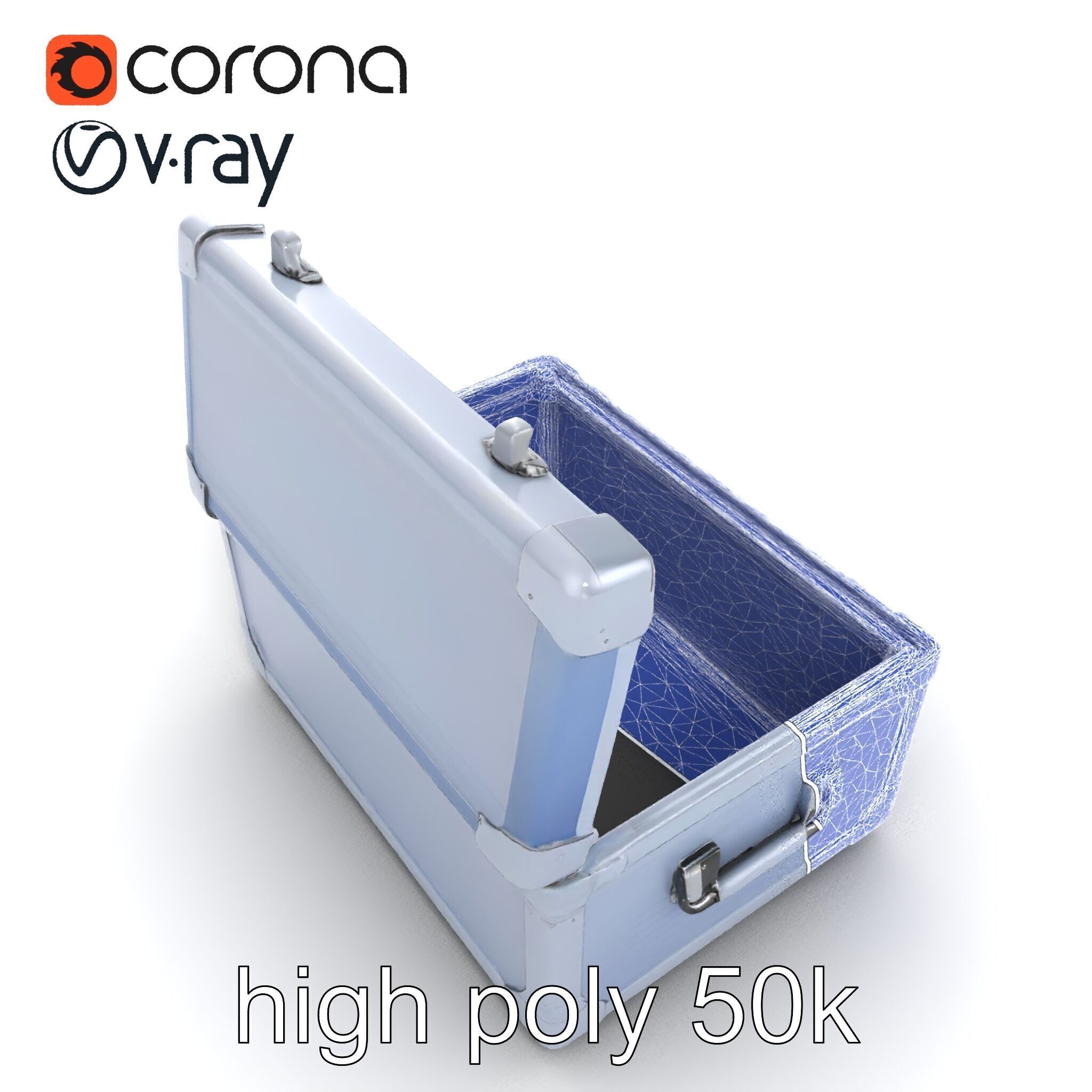 Compact Storage Trunk Model Pack with Customizable Compartments Low-poly 3D model_19