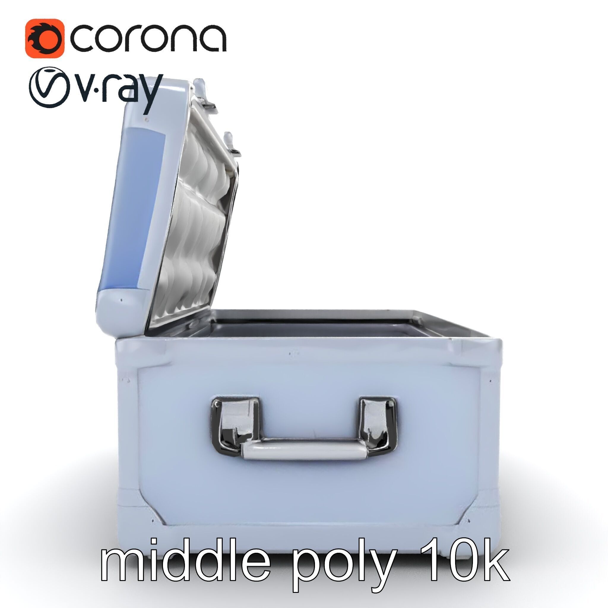Compact Storage Trunk Model Pack with Customizable Compartments Low-poly 3D model_21
