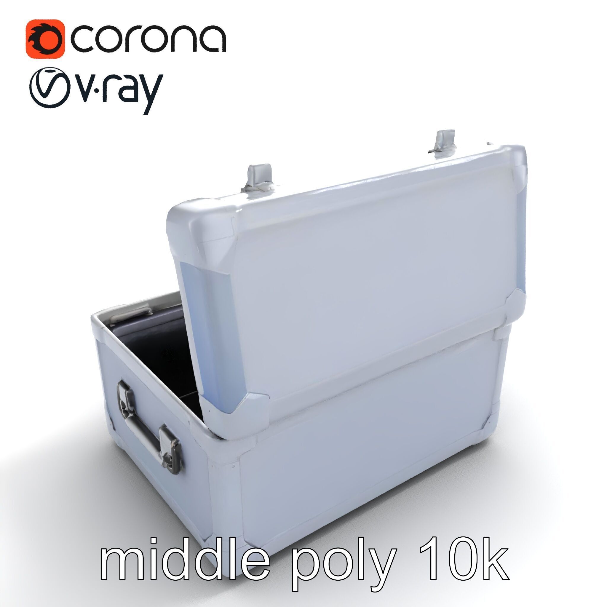 Compact Storage Trunk Model Pack with Customizable Compartments Low-poly 3D model_7