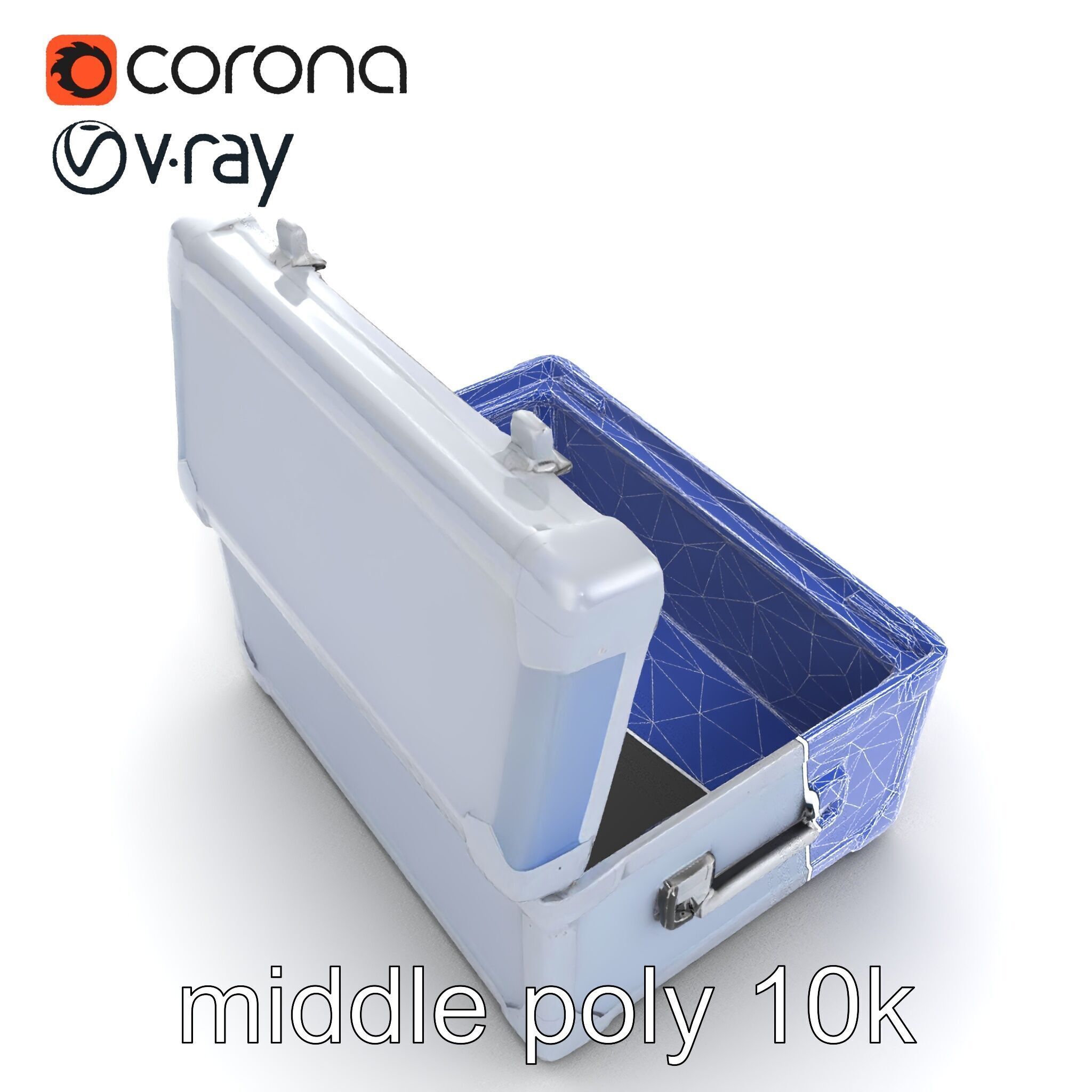 Compact Storage Trunk Model Pack with Customizable Compartments Low-poly 3D model_15