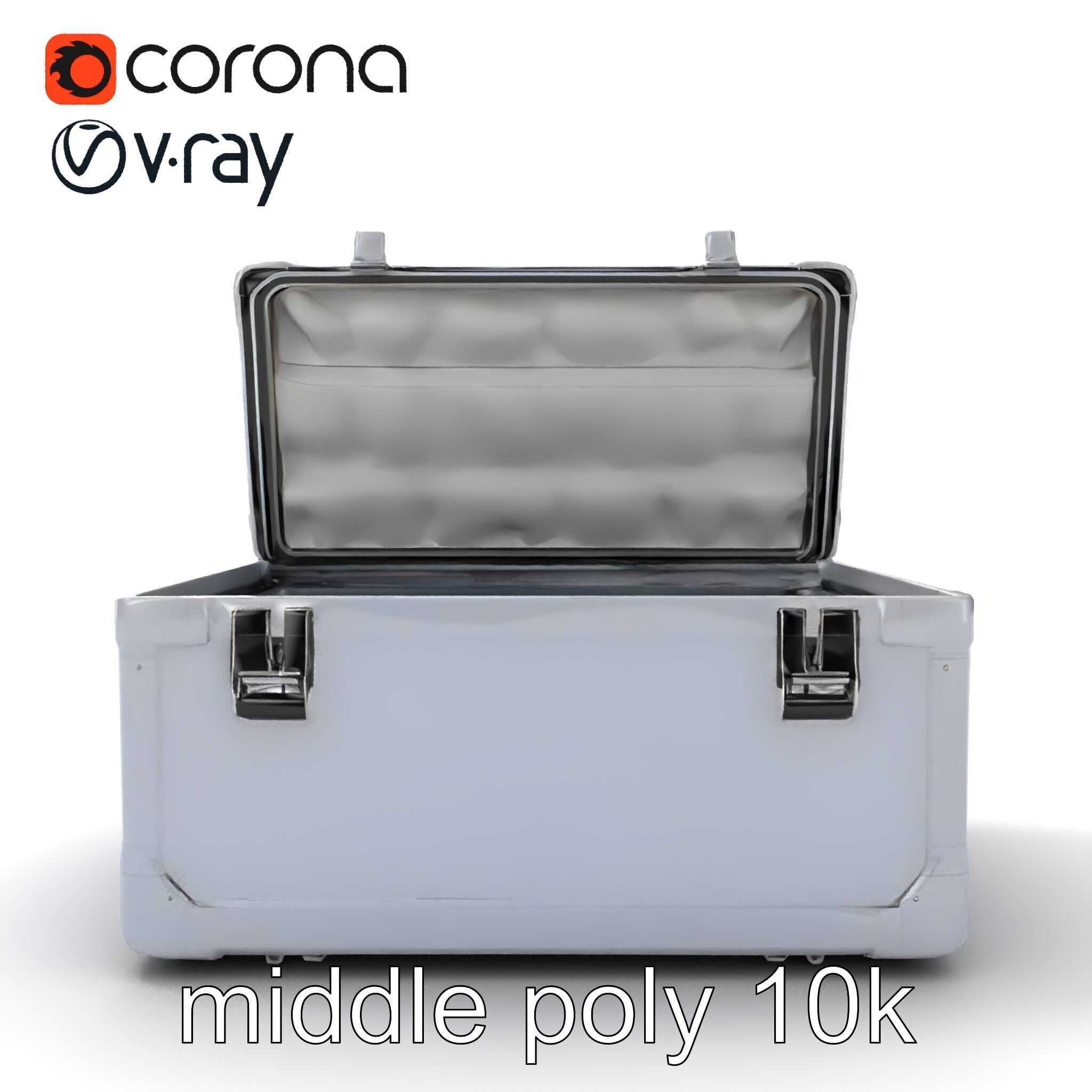 Compact Storage Trunk Model Pack with Customizable Compartments Low-poly 3D model_25