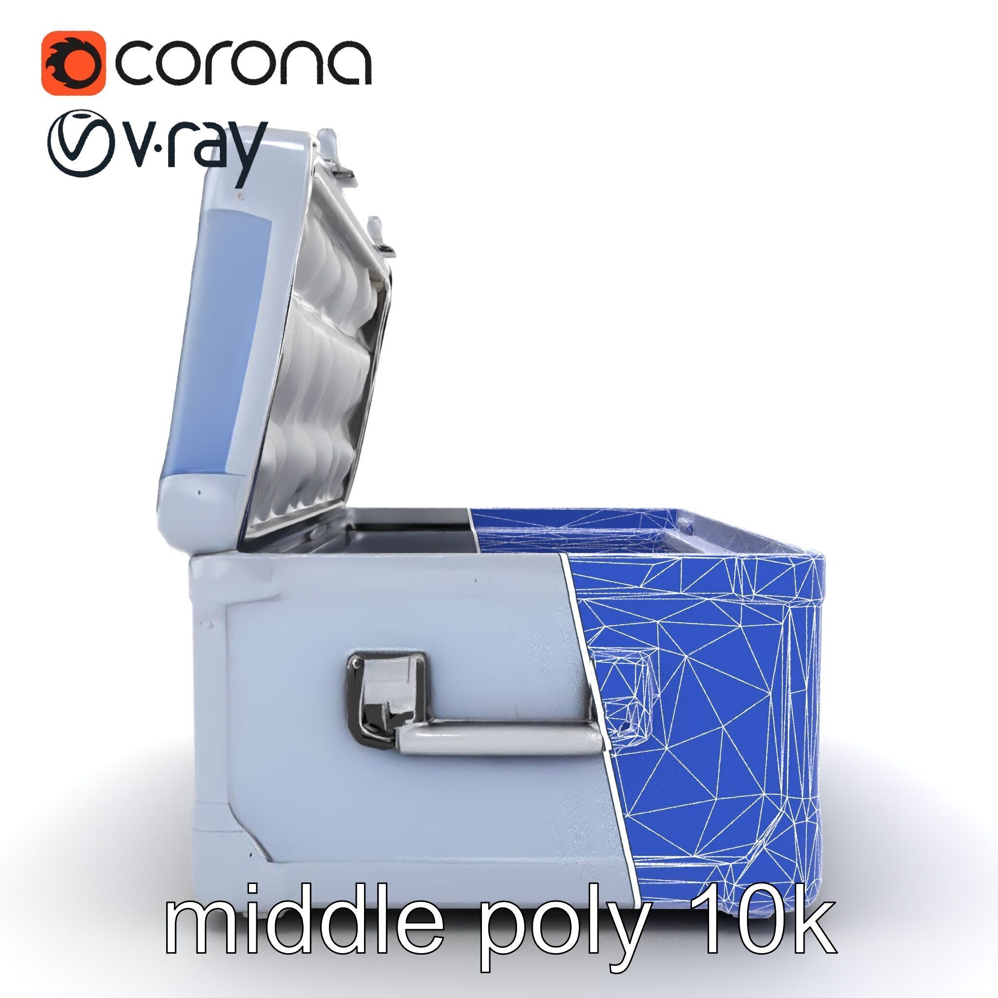 Compact Storage Trunk Model Pack with Customizable Compartments Low-poly 3D model_23