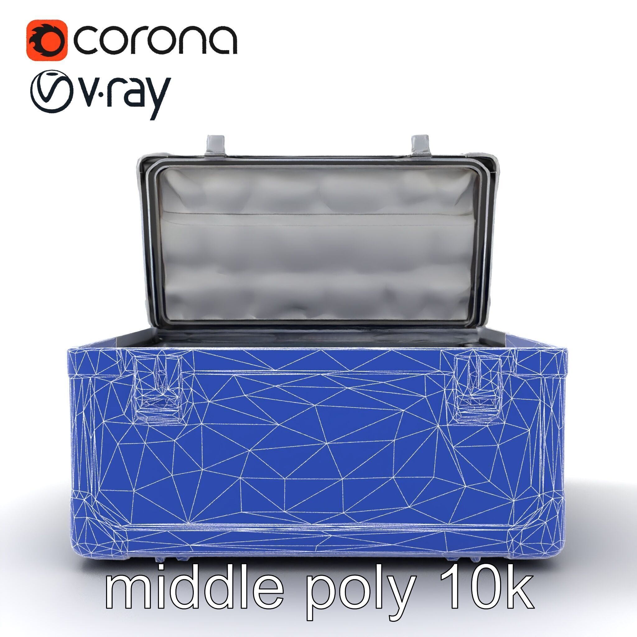 Compact Storage Trunk Model Pack with Customizable Compartments Low-poly 3D model_18