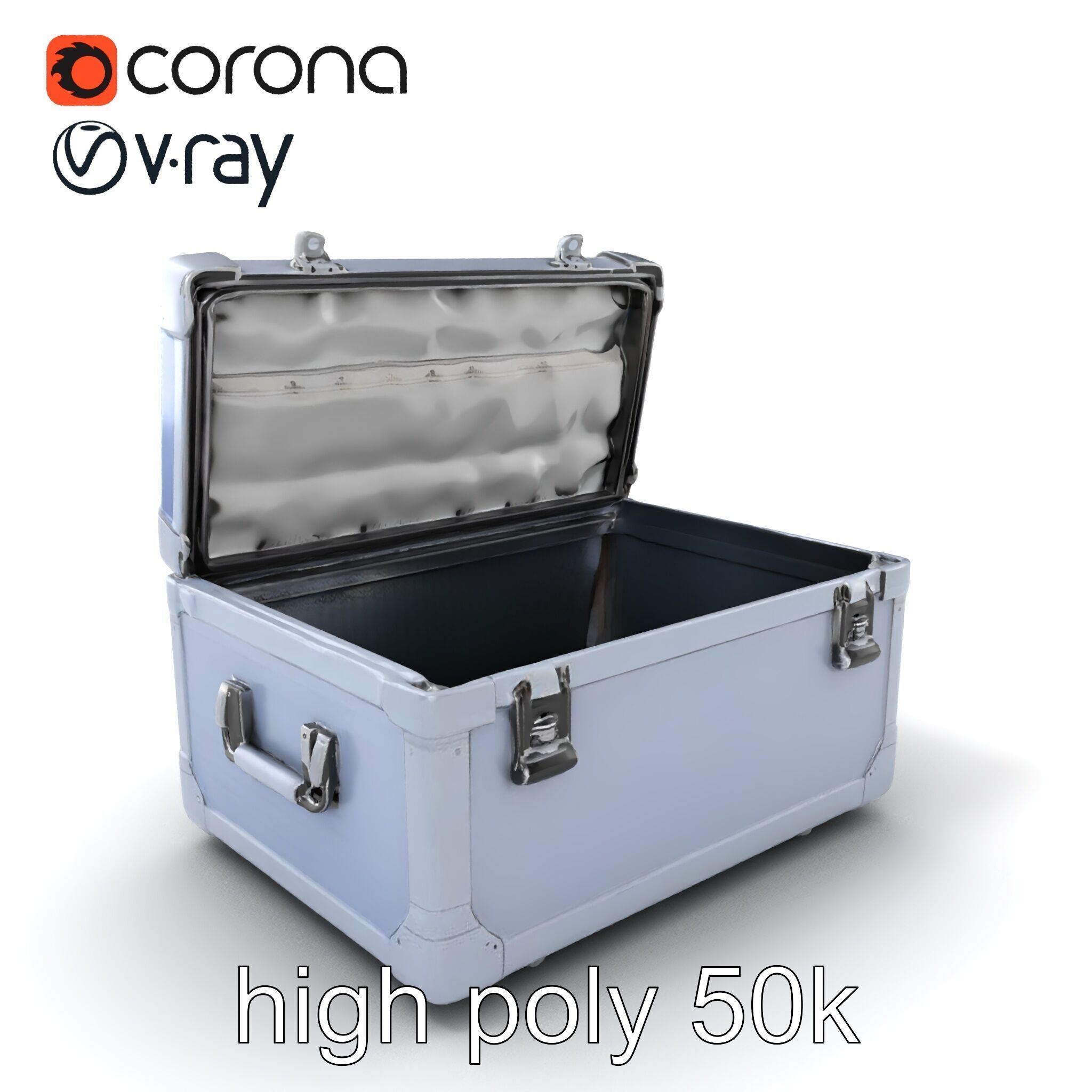 Compact Storage Trunk Model Pack with Customizable Compartments Low-poly 3D model_2