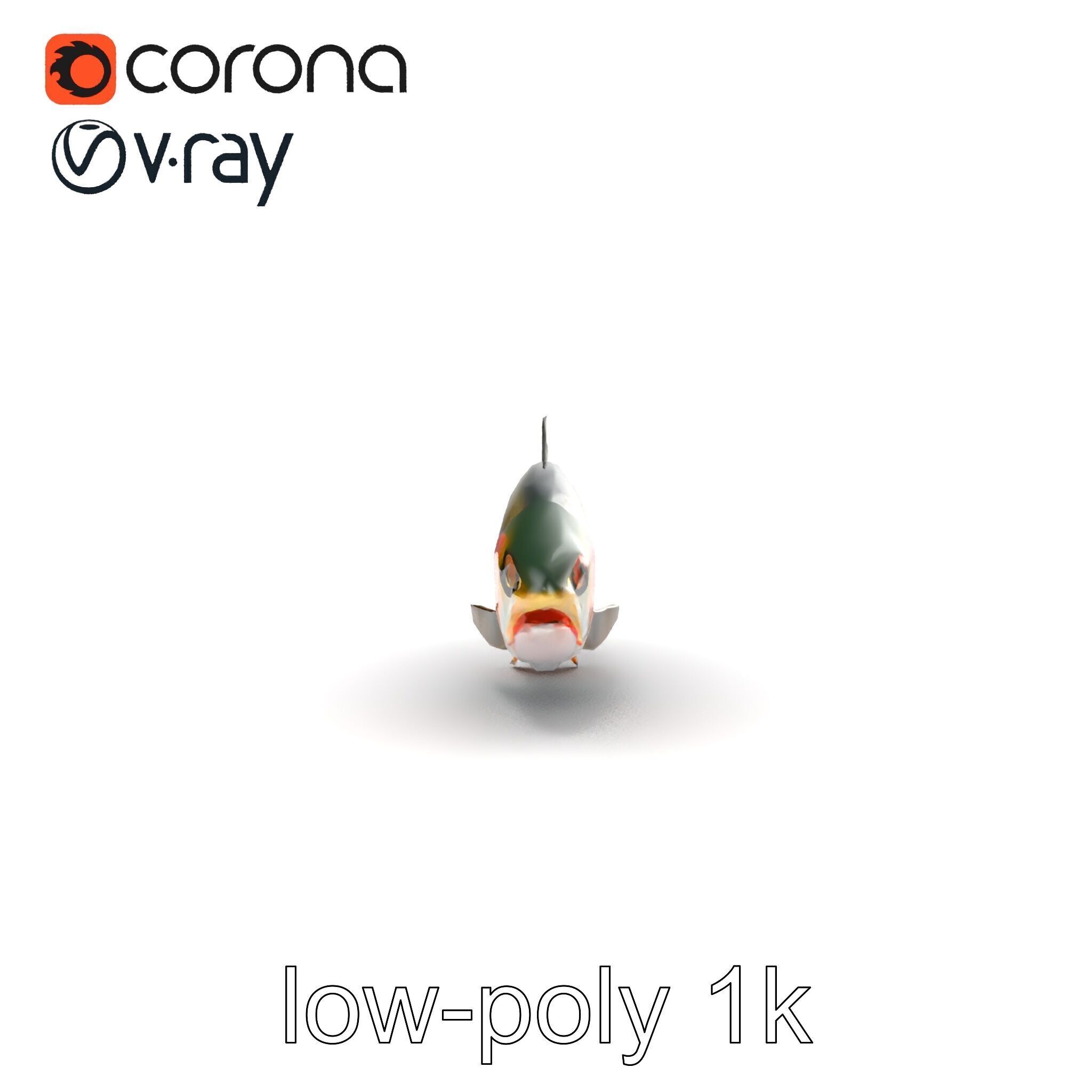 Dynamic Trout Fish Nature Realism model pack Low-poly 3D model_16