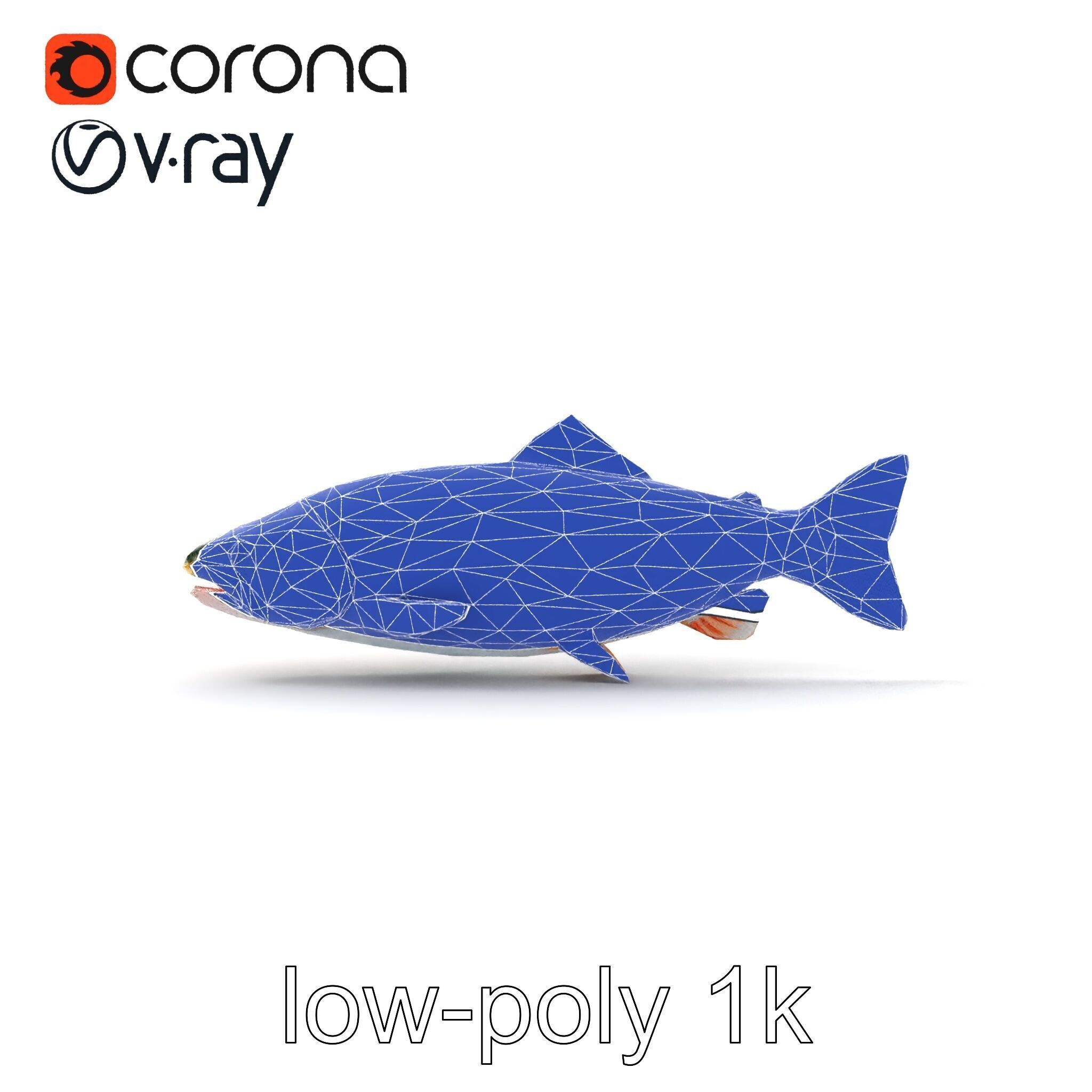 Dynamic Trout Fish Nature Realism model pack Low-poly 3D model_25