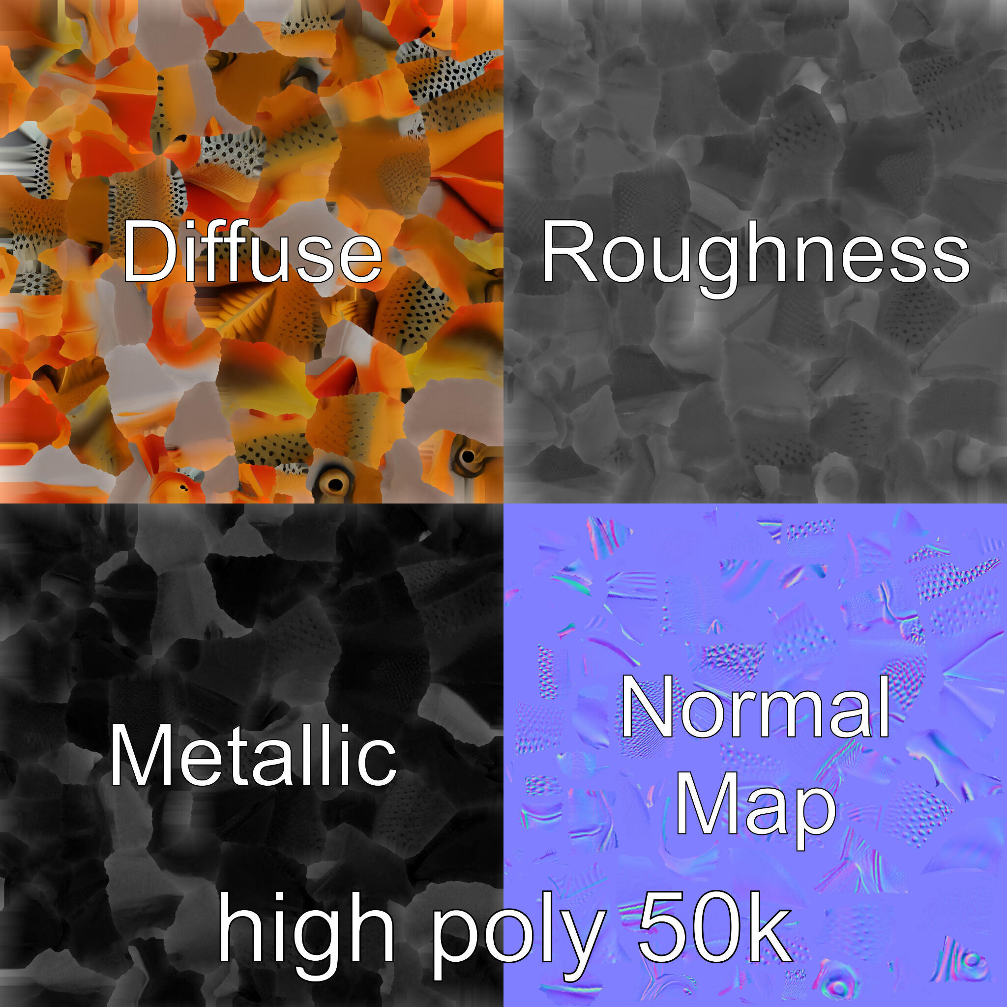 Brown Trout Realistic Fish 3D Model Pack Low-poly 3D model_3