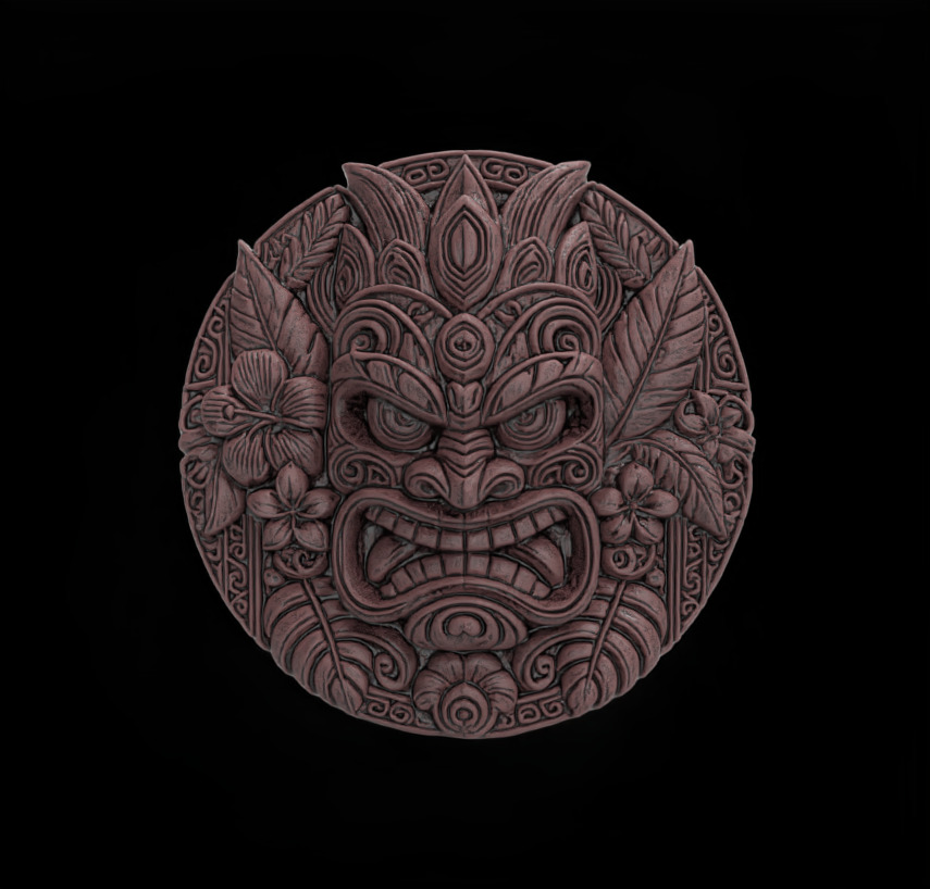 tiki mask wall decor 3D print model_1
