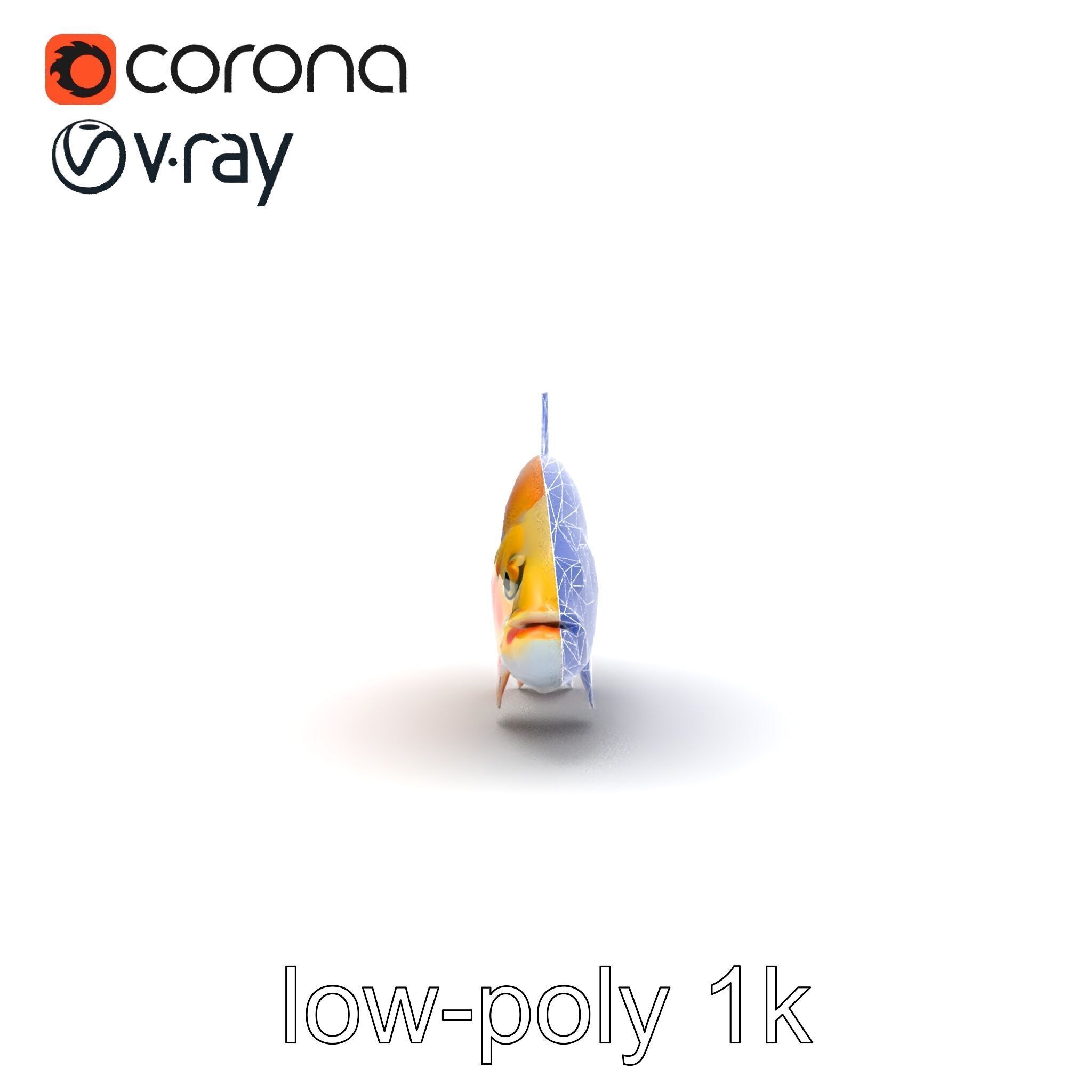 Golden Rainbow Trout 3D Realistic Model Pack Low-poly 3D model_21