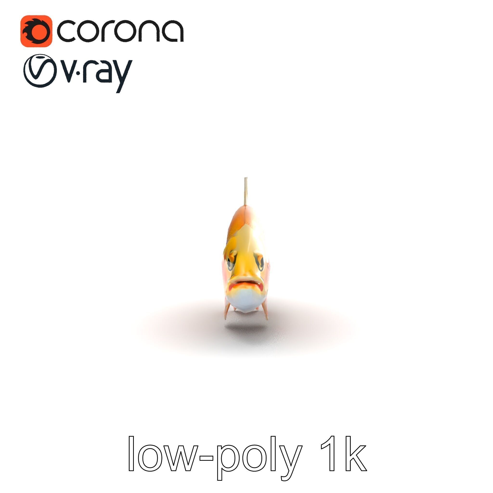 Golden Rainbow Trout 3D Realistic Model Pack Low-poly 3D model_30