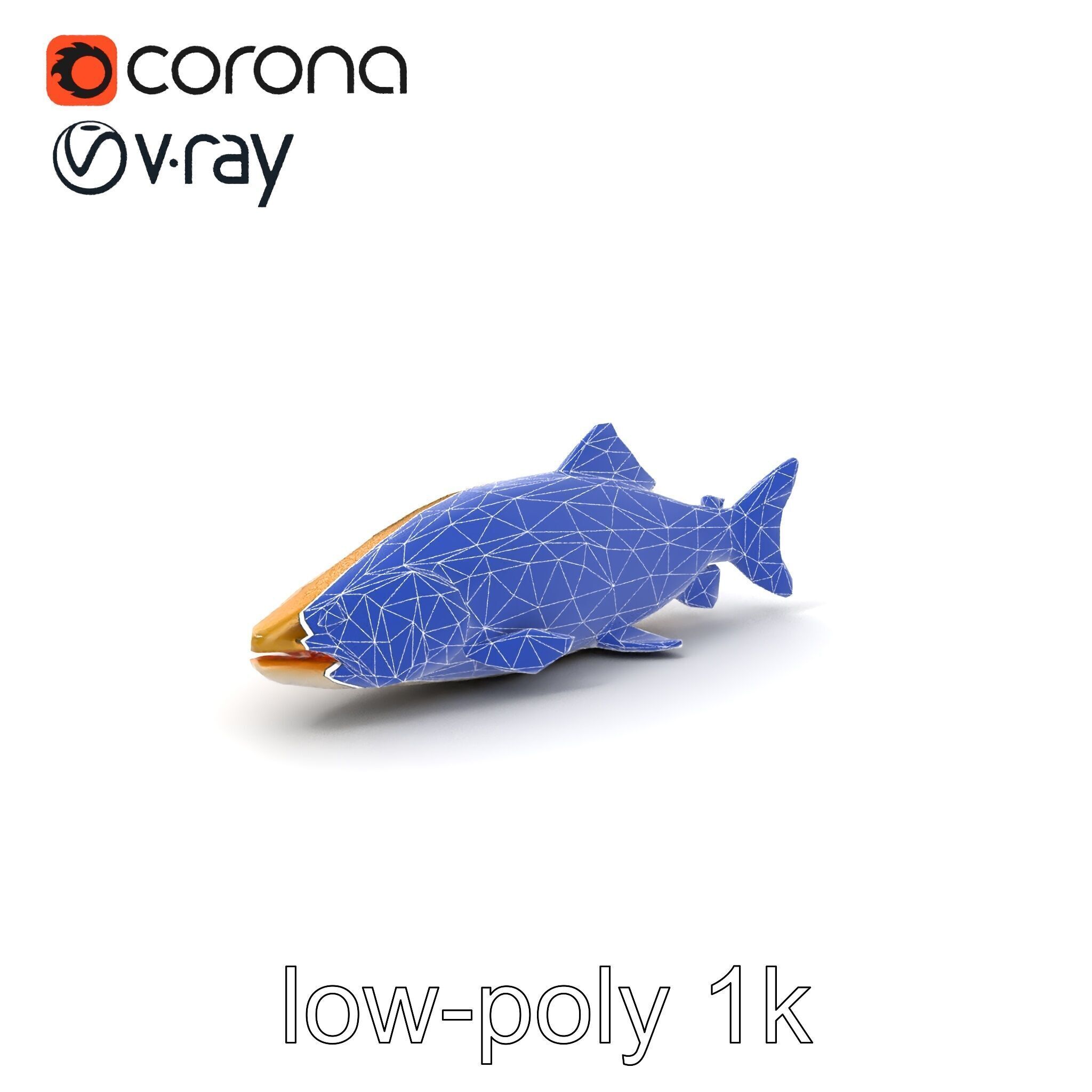 Bull Trout Realistic Model Pack Low-poly 3D model_6