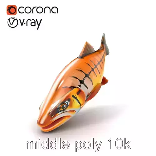 Tiger Trout Hybrid Fish model pack Low-poly 3D model