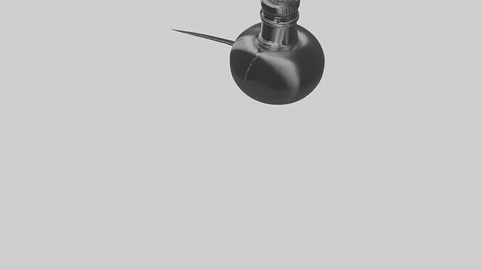 Ink Bottle model Low-poly 3D model 6
