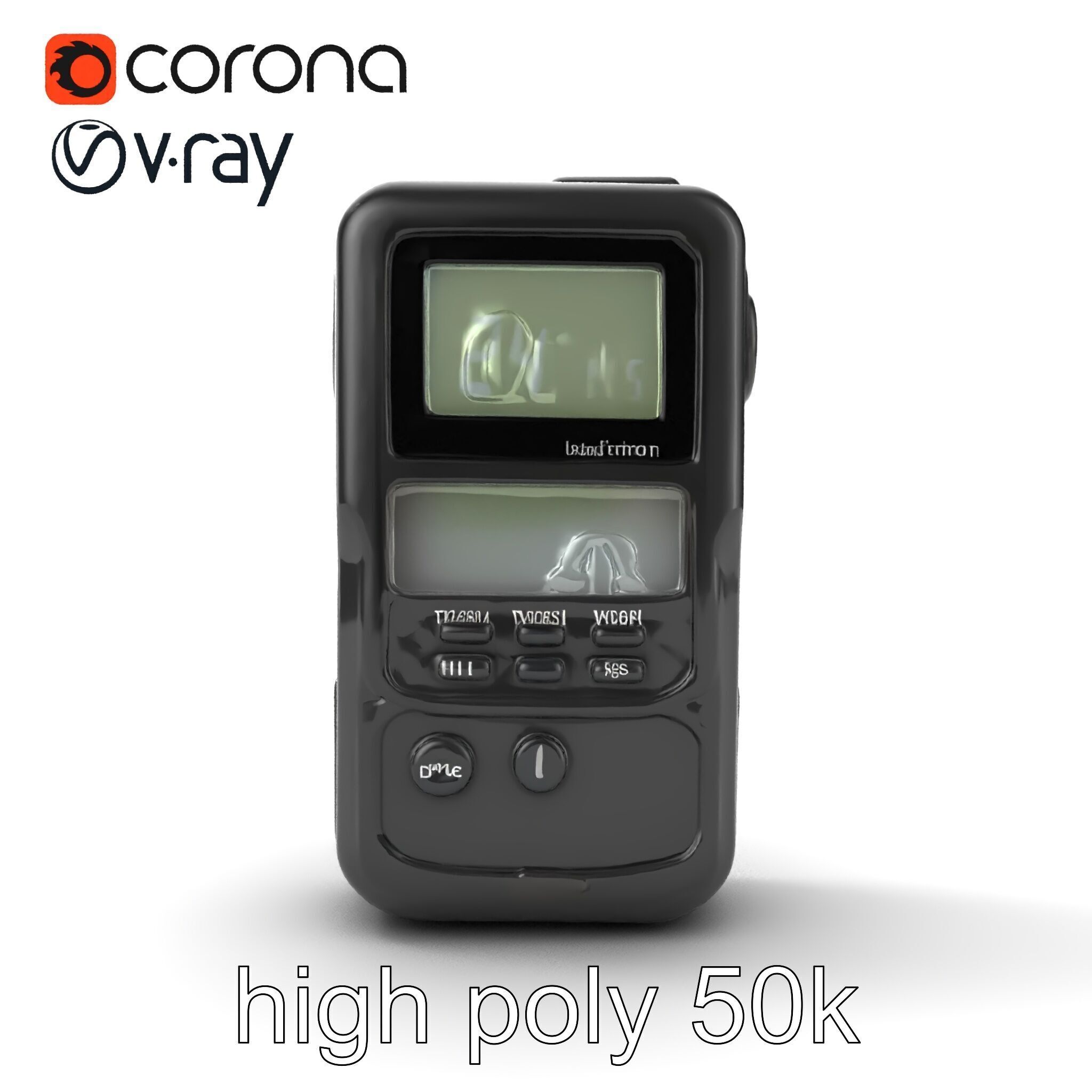 Handheld Light Meter Responsive Touch model pack Low-poly 3D model_16