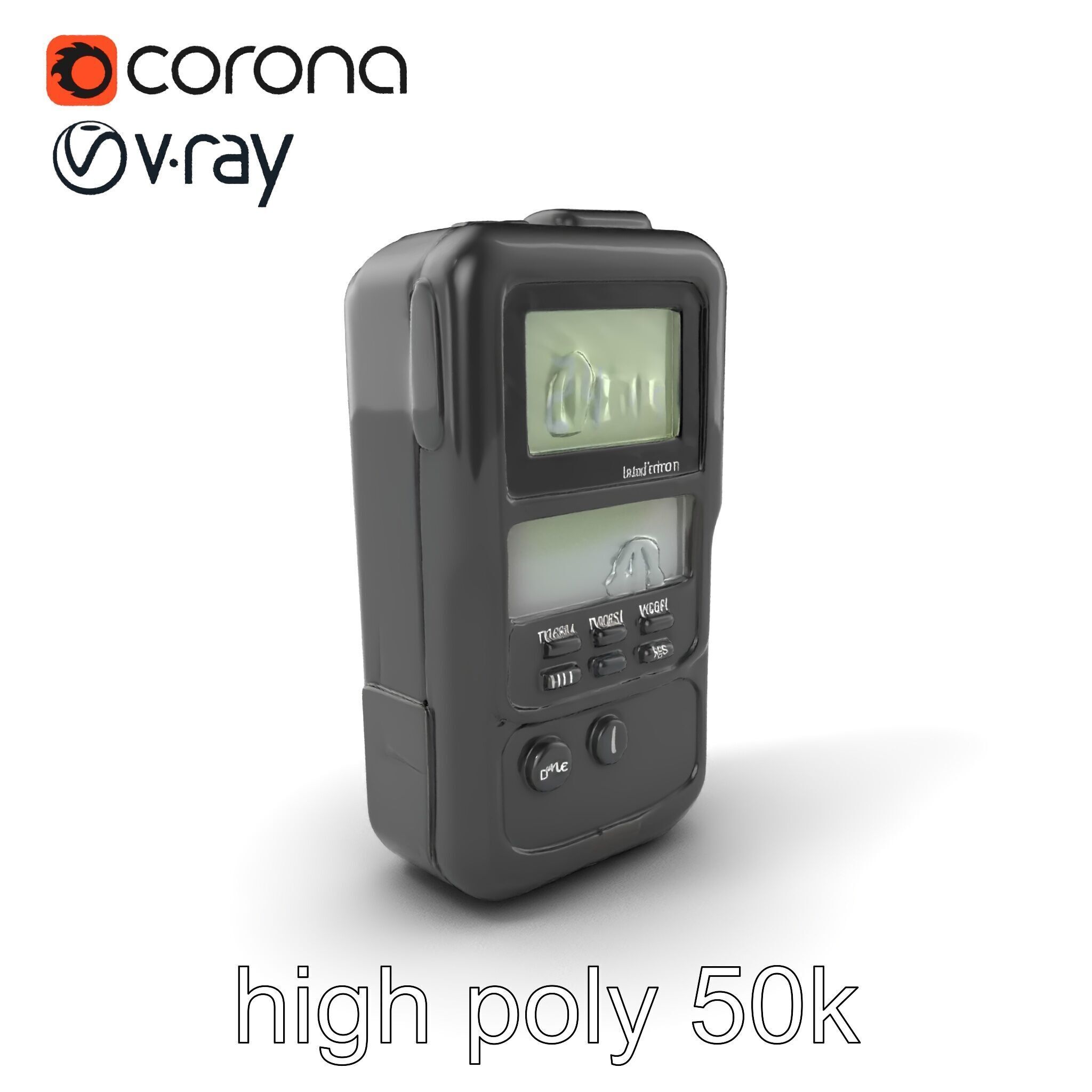 Handheld Light Meter Responsive Touch model pack Low-poly 3D model_2