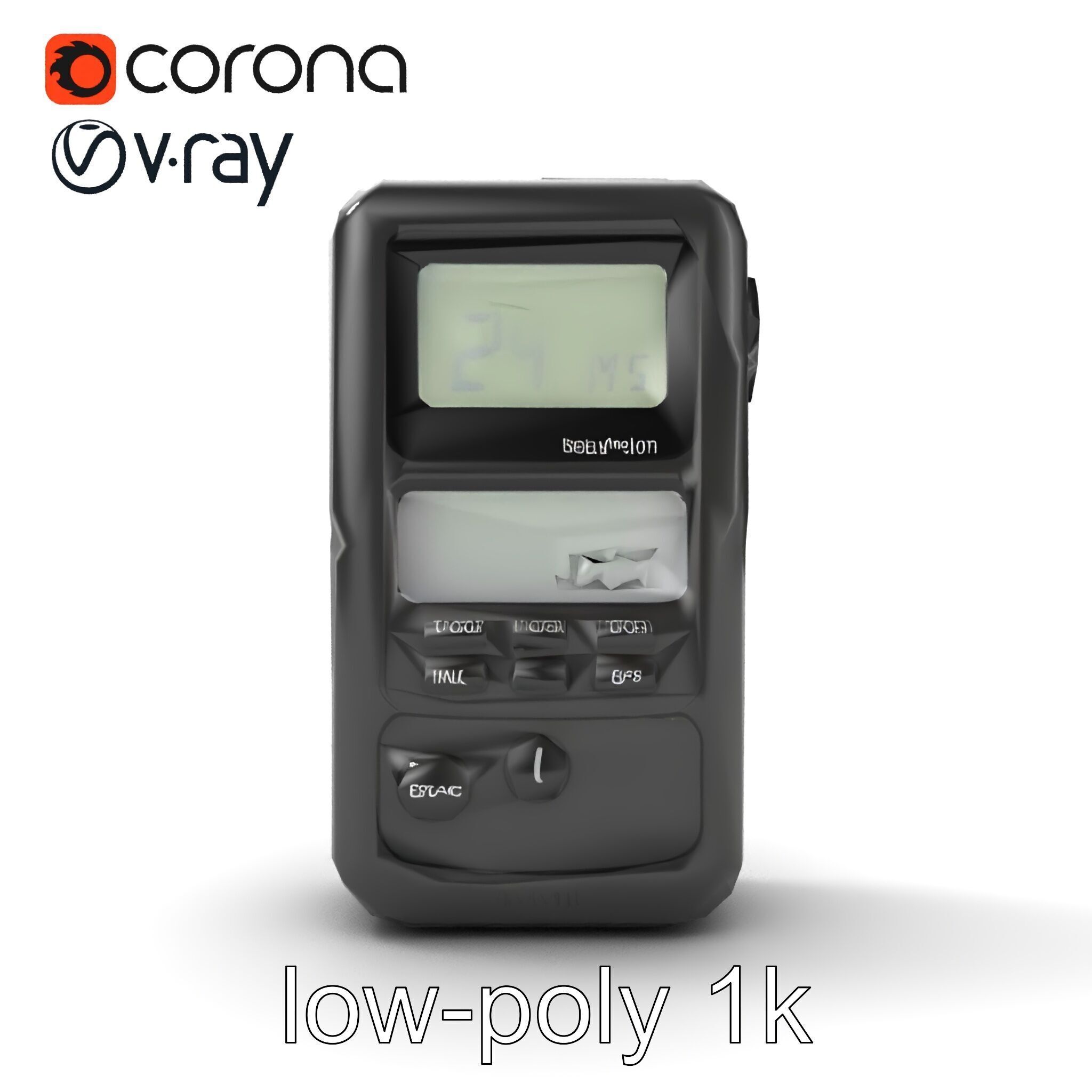 Handheld Light Meter Responsive Touch model pack Low-poly 3D model_25