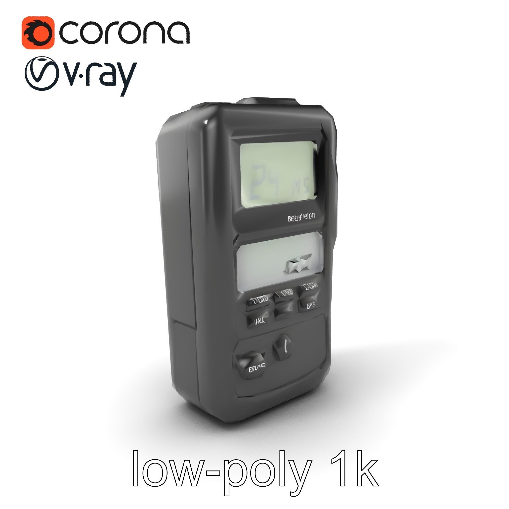 Handheld Light Meter Responsive Touch model pack Low-poly 3D model_5
