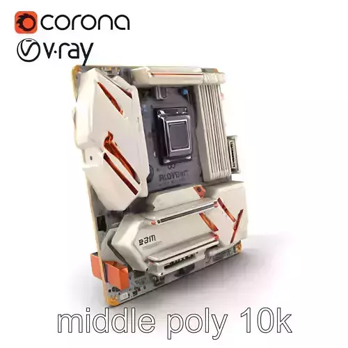 Designer Motherboard with Rose Gold Trim model pack