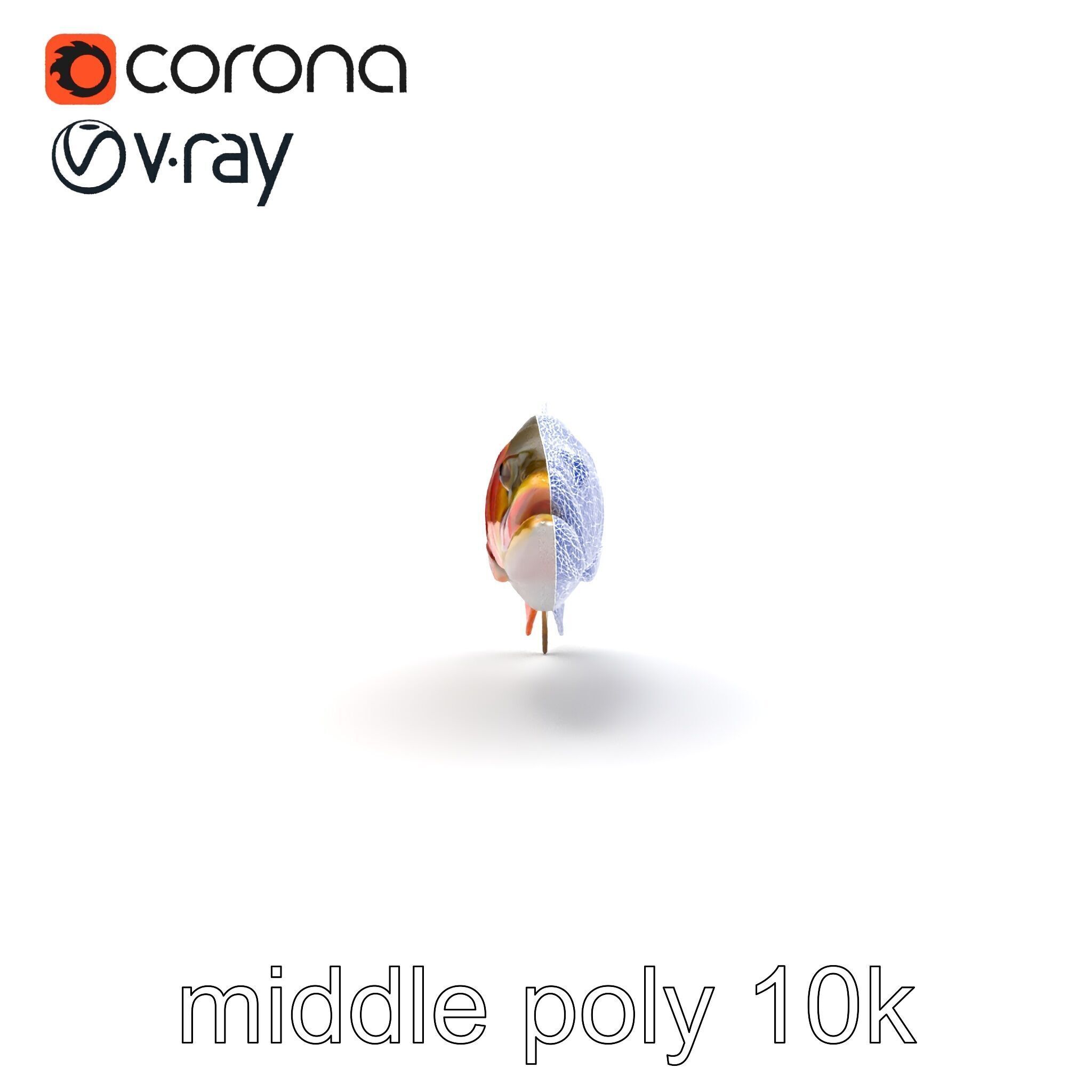 Artistic Cutthroat Trout with Detailed Markings model pack Low-poly 3D model_22