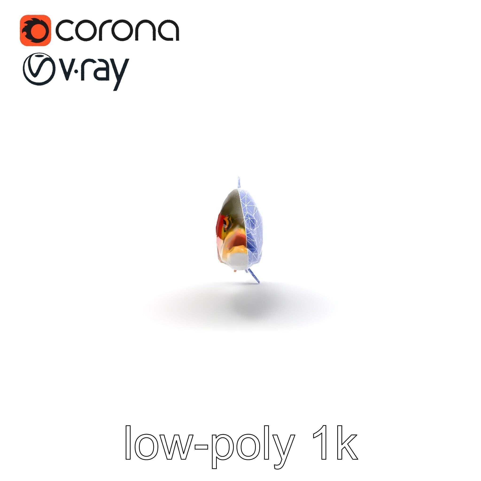 Artistic Cutthroat Trout with Detailed Markings model pack Low-poly 3D model_28