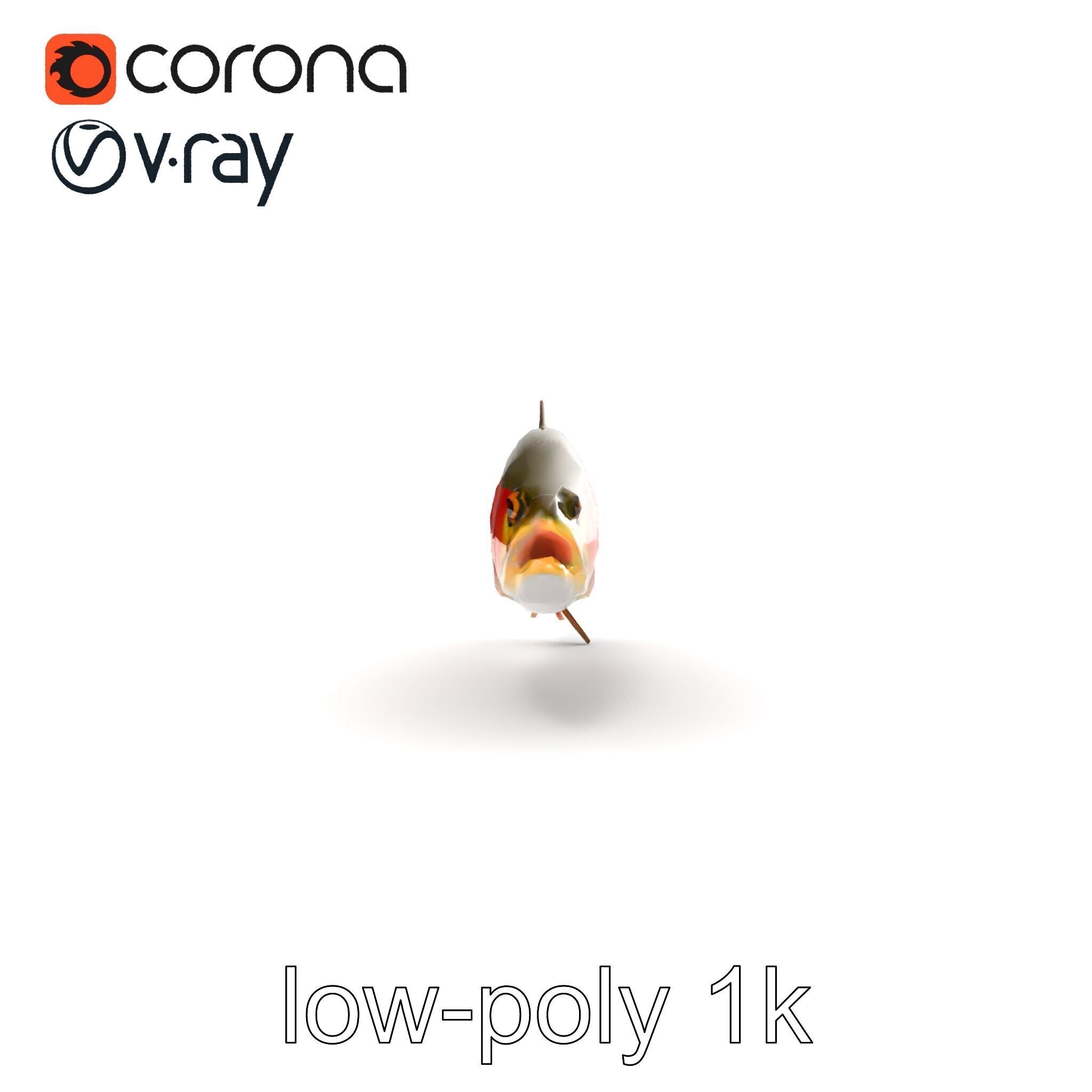 Artistic Cutthroat Trout with Detailed Markings model pack Low-poly 3D model_23