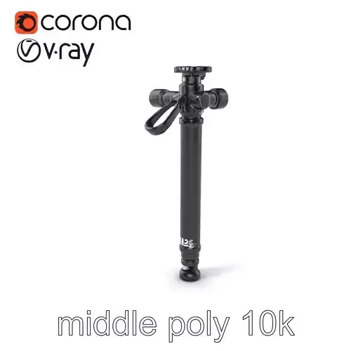 Stylized Carbon Fiber Monopod model pack Low-poly 3D model