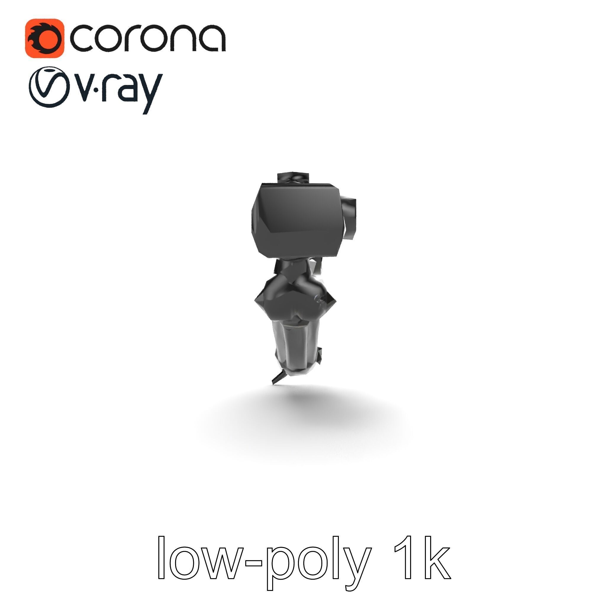 Telescopic Boom Arm Spiral Cable model pack Low-poly 3D model_12