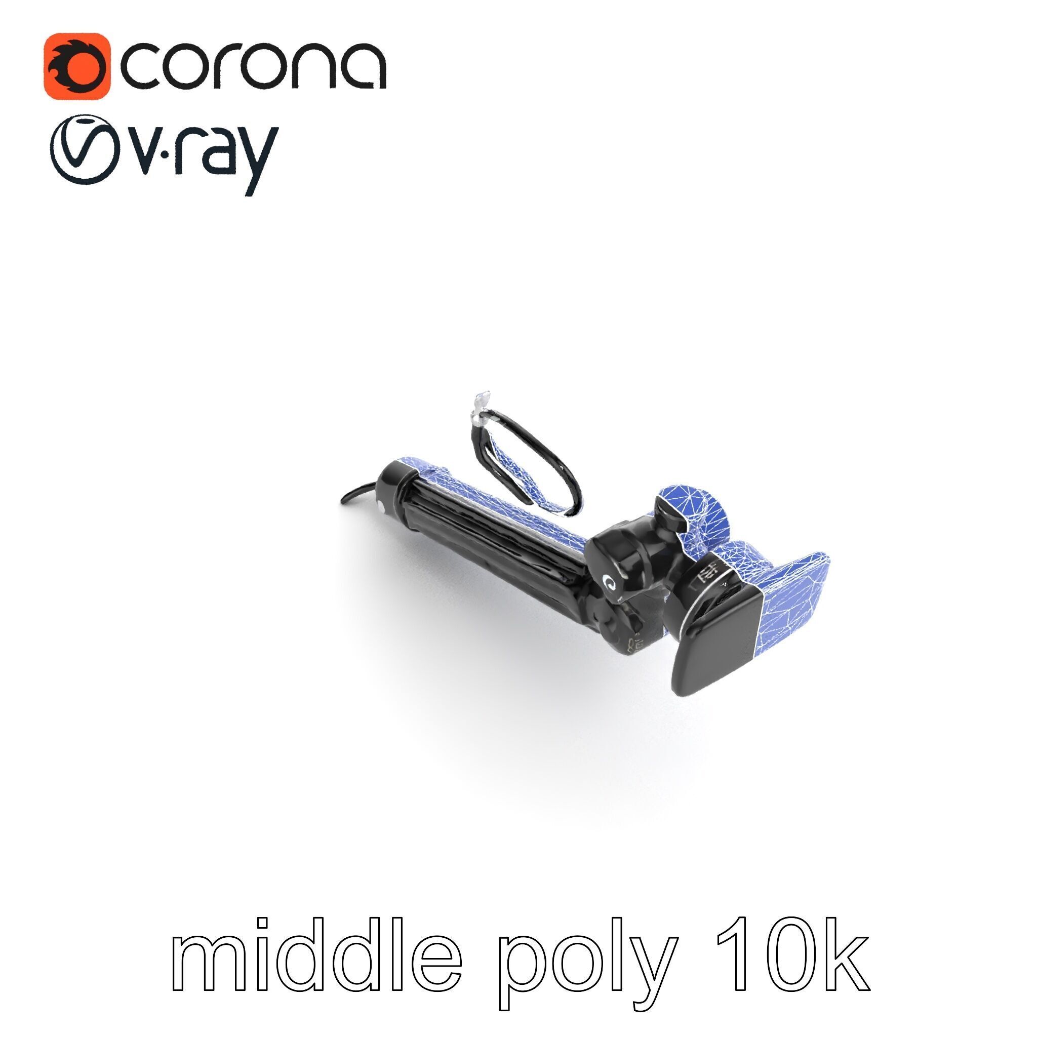 Telescopic Boom Arm Spiral Cable model pack Low-poly 3D model_13