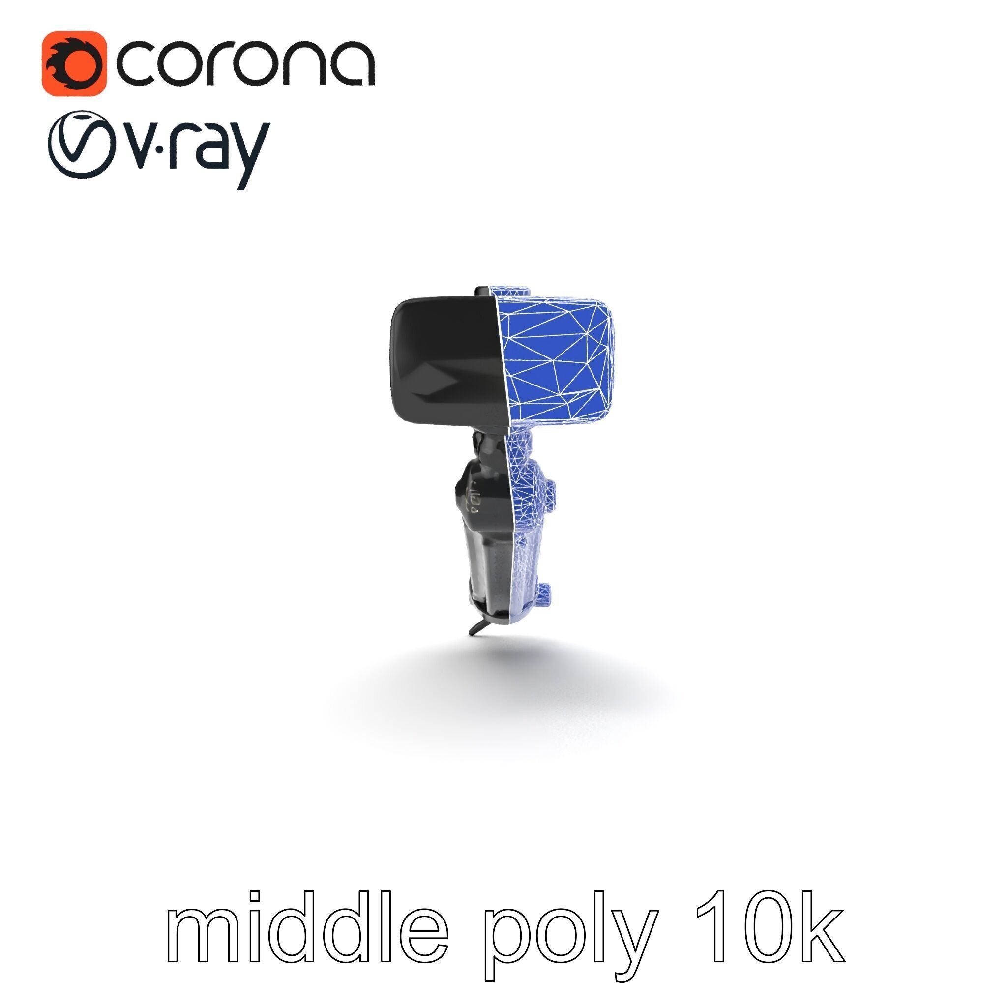 Telescopic Boom Arm Spiral Cable model pack Low-poly 3D model_14