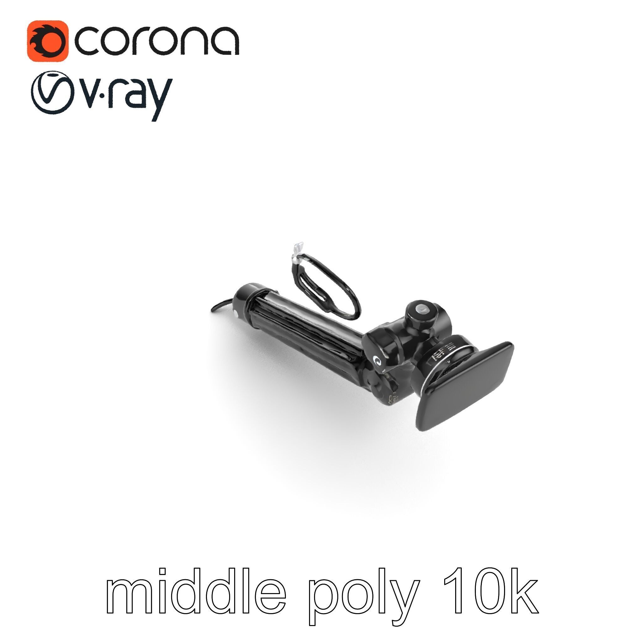 Telescopic Boom Arm Spiral Cable model pack Low-poly 3D model_19