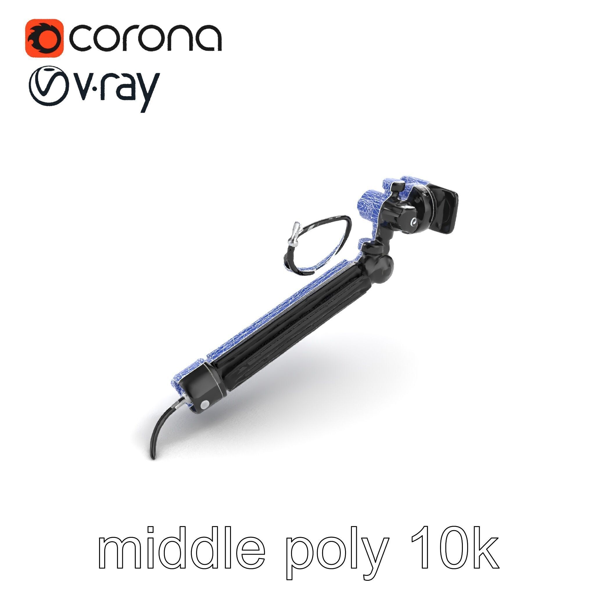 Telescopic Boom Arm Spiral Cable model pack Low-poly 3D model_21