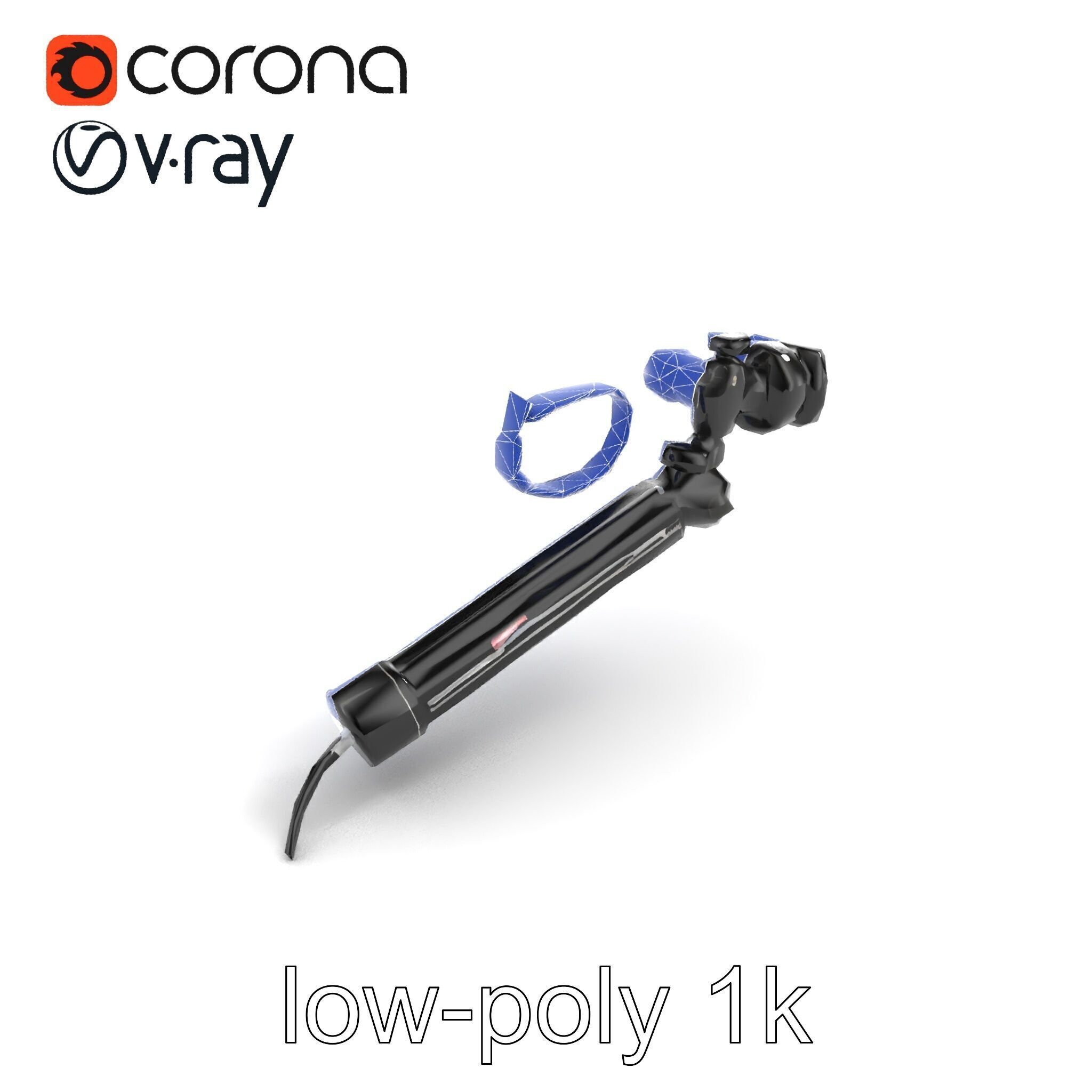 Telescopic Boom Arm Spiral Cable model pack Low-poly 3D model_22
