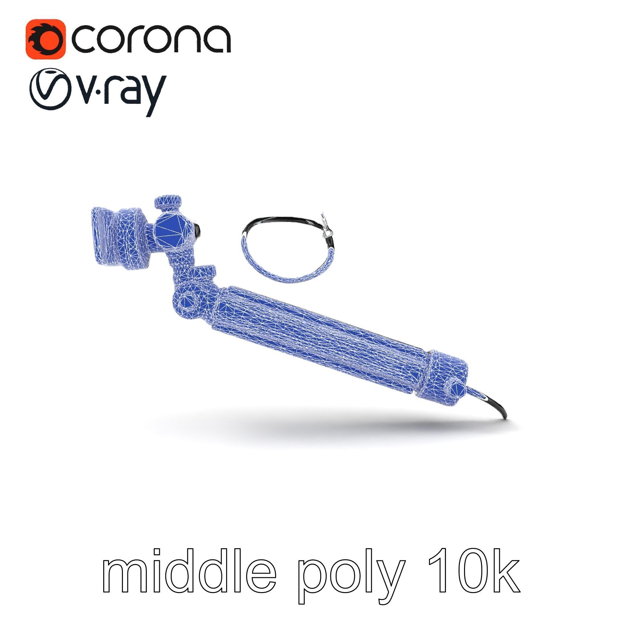 Telescopic Boom Arm Spiral Cable model pack Low-poly 3D model_28