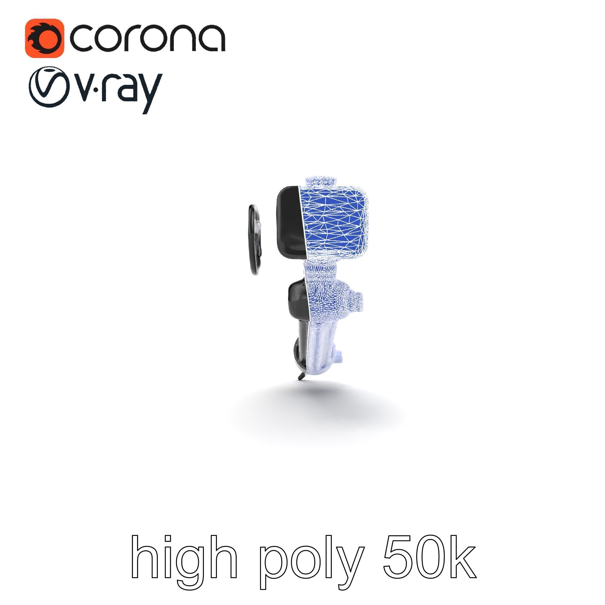 Telescopic Boom Arm Spiral Cable model pack Low-poly 3D model_32