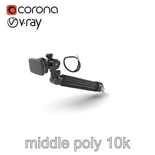 Telescopic Boom Arm Spiral Cable model pack Low-poly 3D model