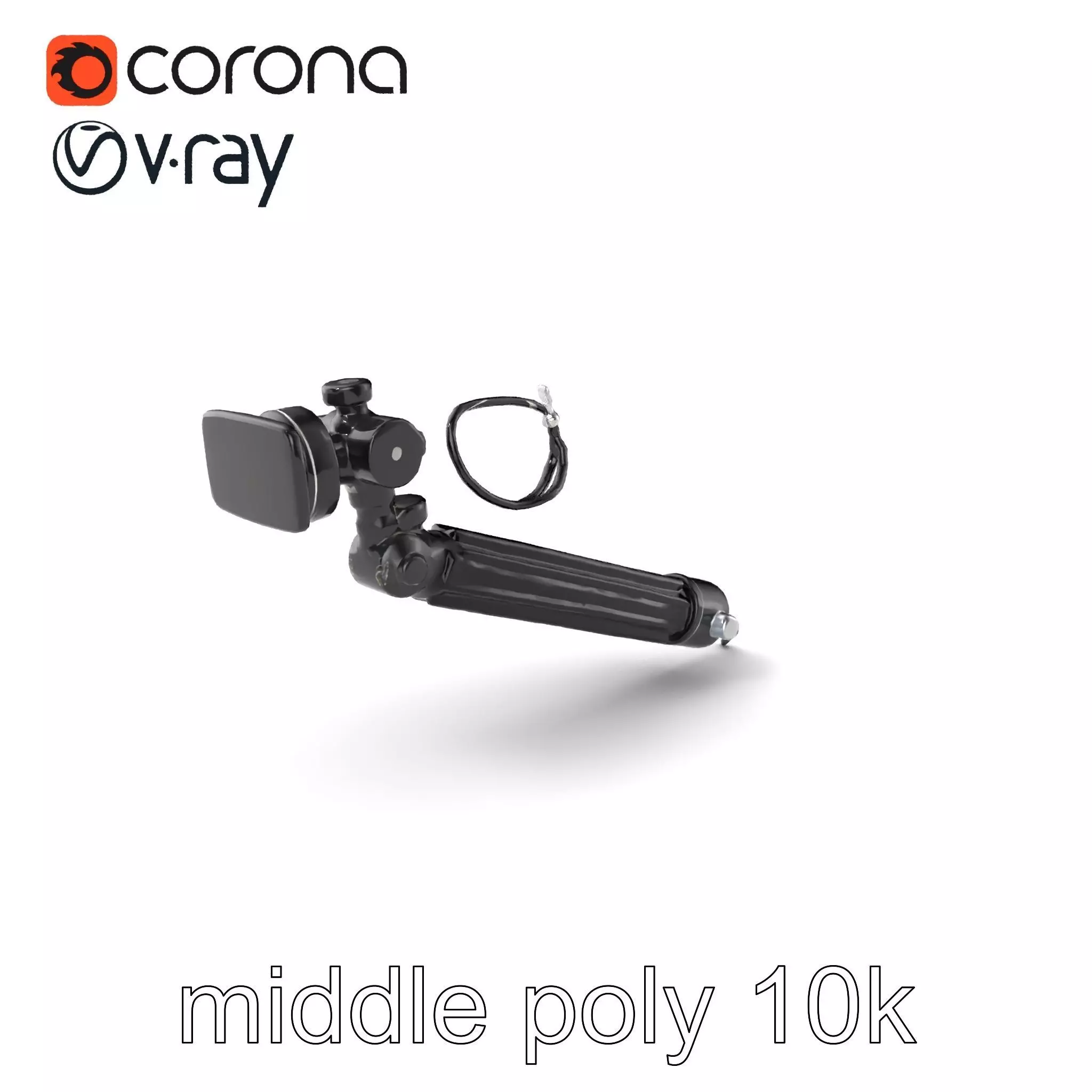 Telescopic Boom Arm Spiral Cable model pack Low-poly 3D model_0