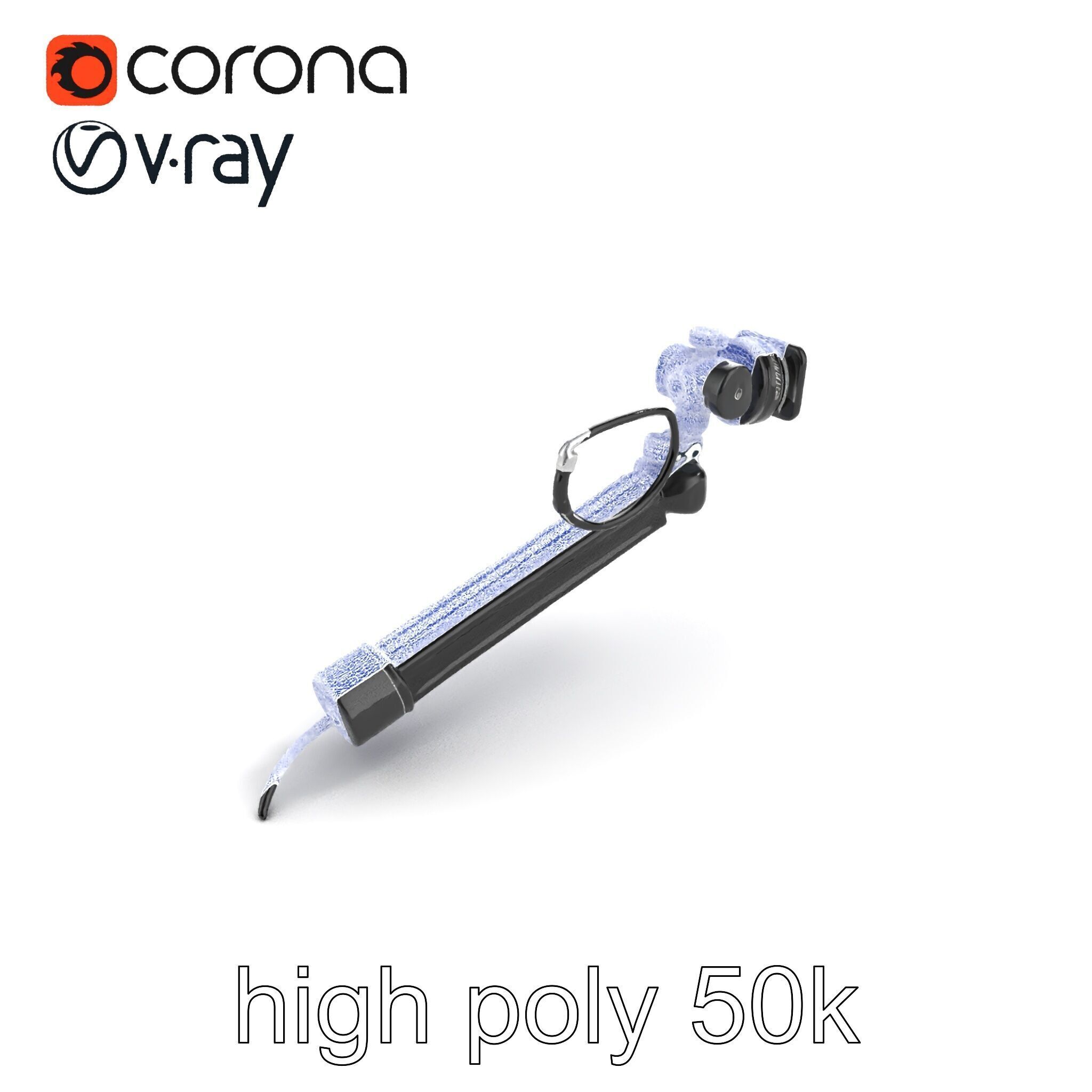 Telescopic Boom Arm Spiral Cable model pack Low-poly 3D model_31